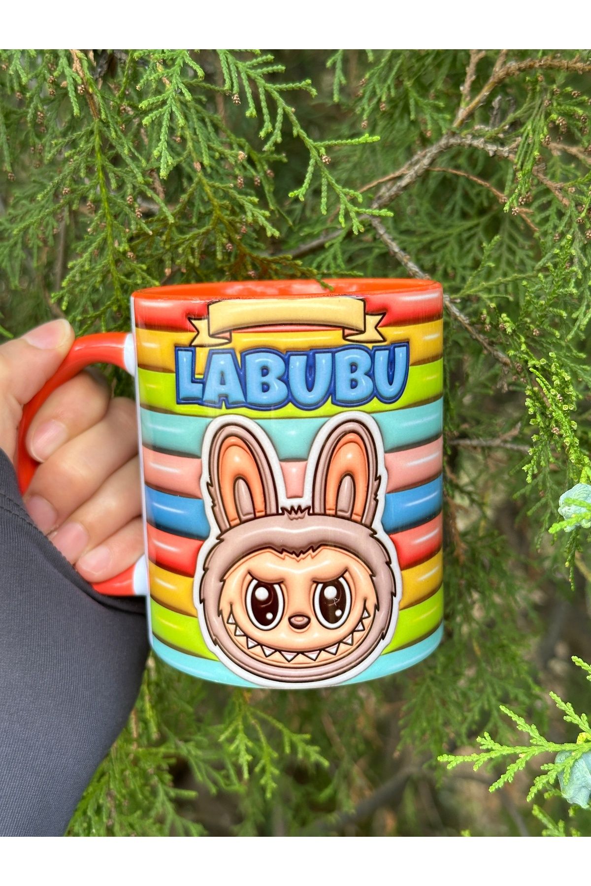 mugshop Labubu Kaliteli Porselen İsim Yazılabilir Premium Hediyelik Baskılı Kupa Bardak Doğum Günü Hediyesi