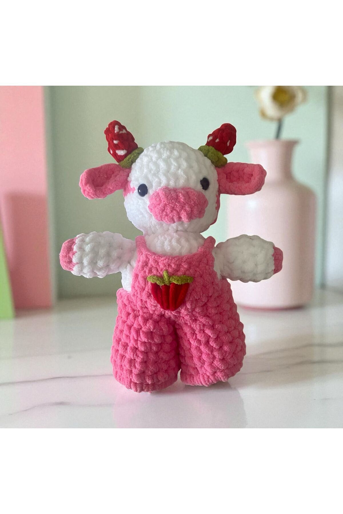 AYDA STORE Sevimli İnek Peluş Oyuncak (25 CM)