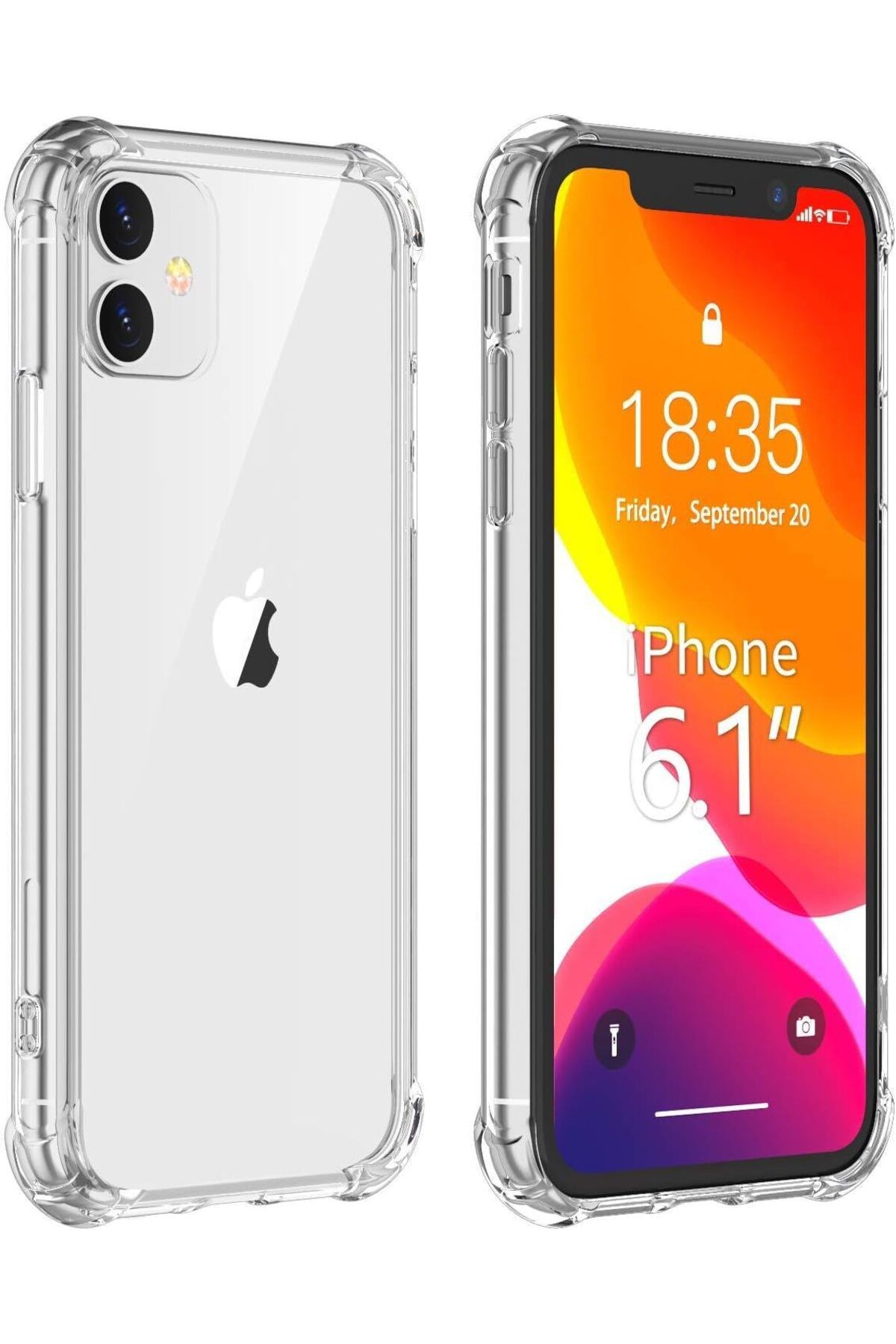 Ehr. iPhone 11 Uyumlu Darbe Önleyici Sararmaya Dayanıklı Airbag Korumalı Ultra Slim TPU Şeffaf Silikon Kı