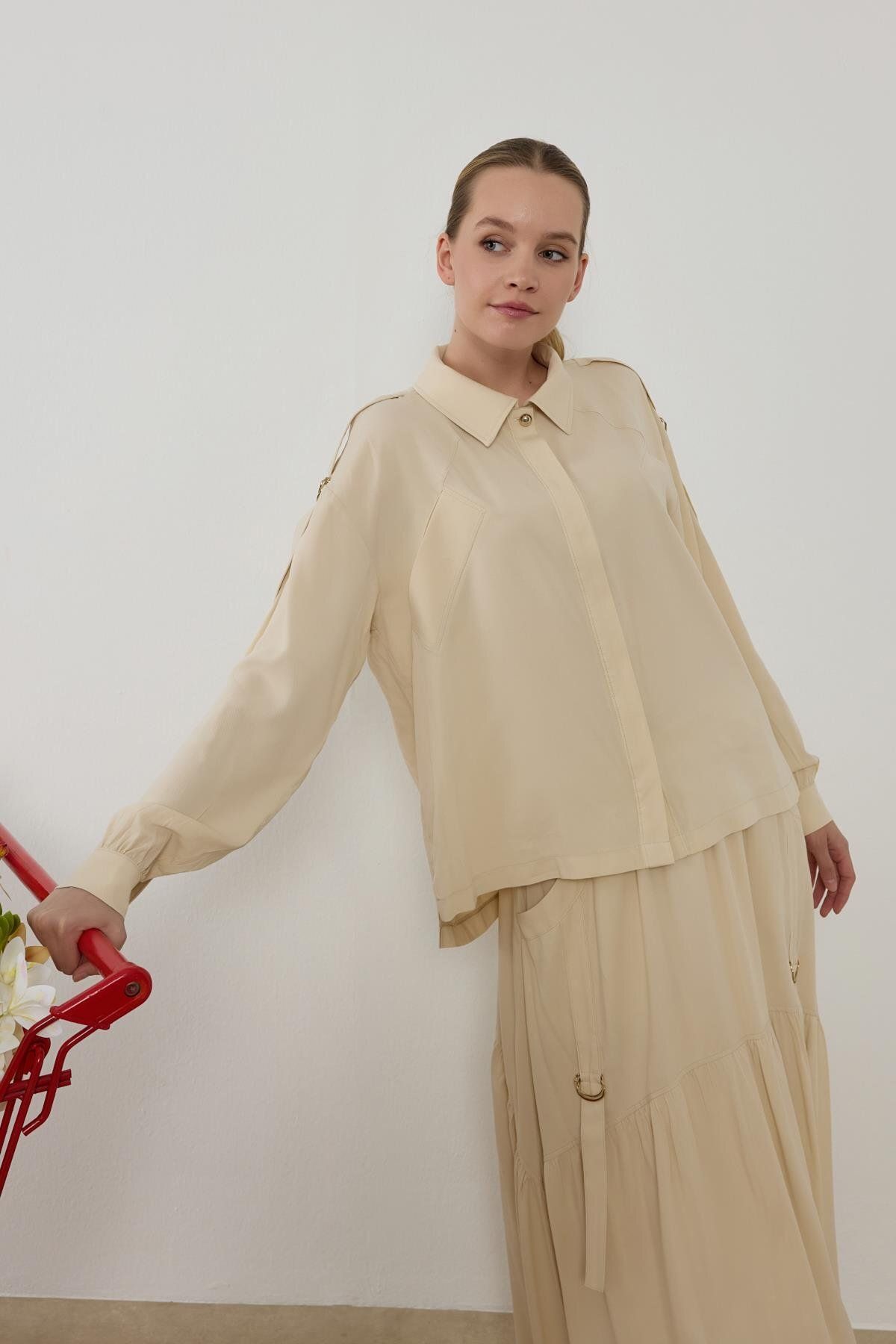 Hilay NINA ETEKLİ TAKIM BEJ