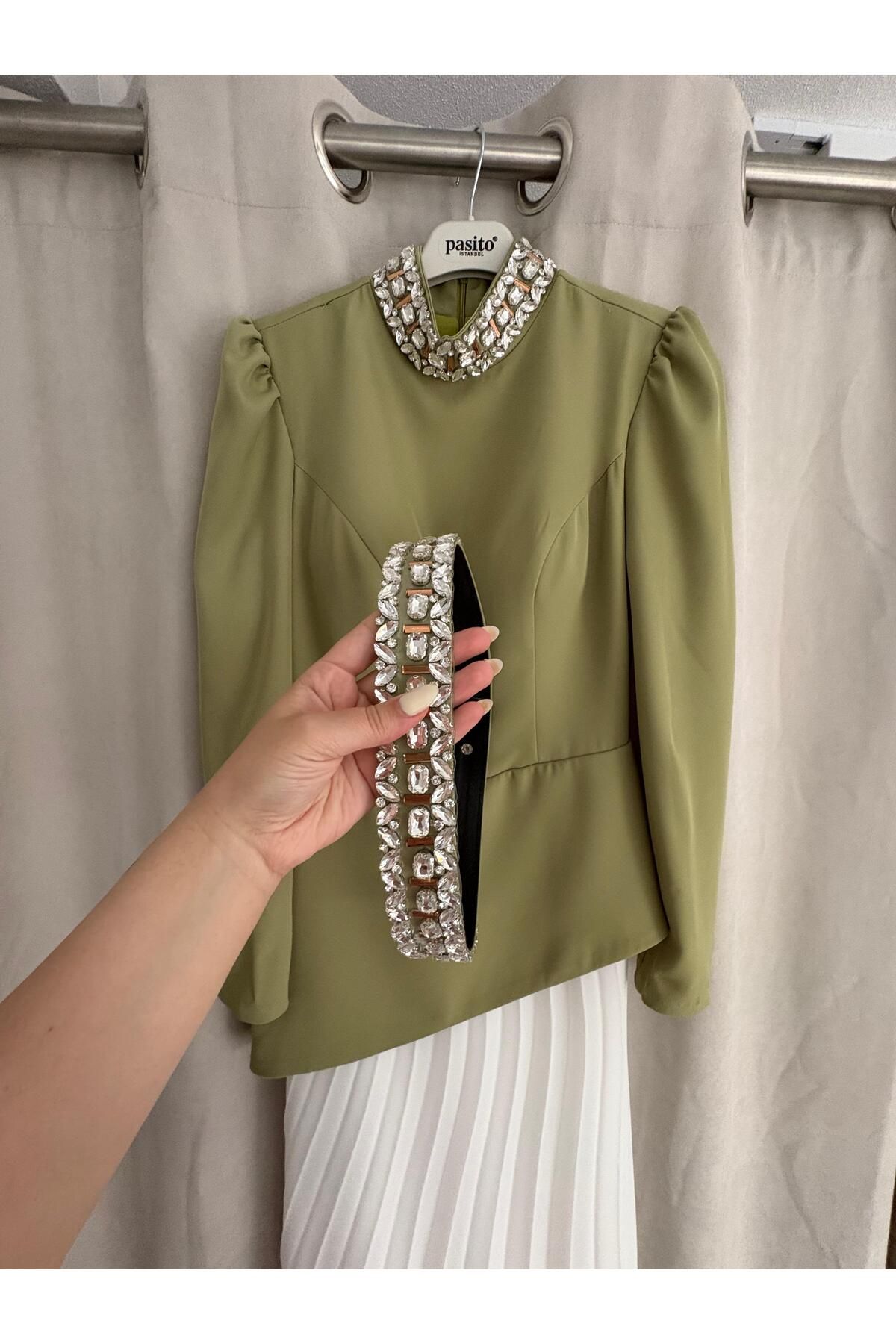 MODA yeşil abiye elbise