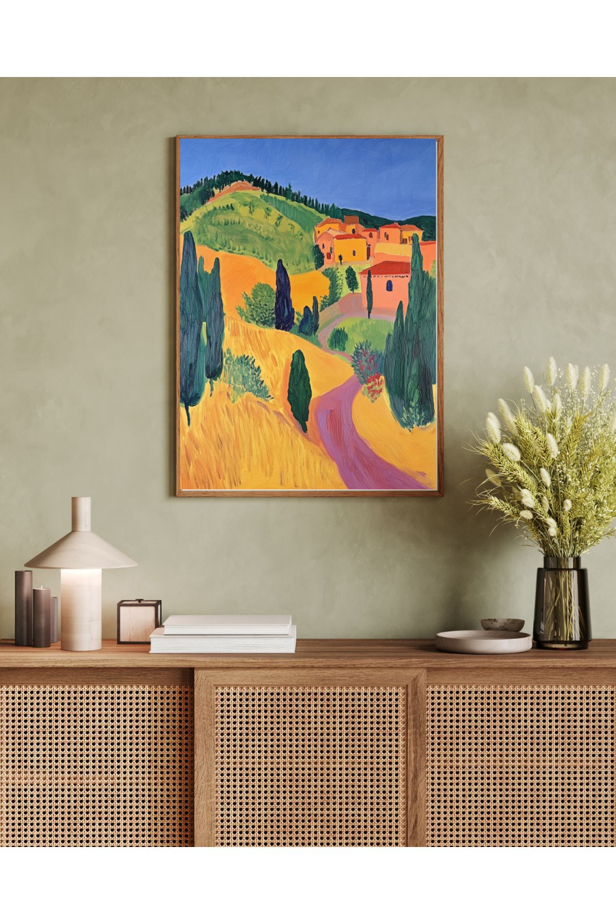 woodhomeworks tek parça salon ofis dekor tablo