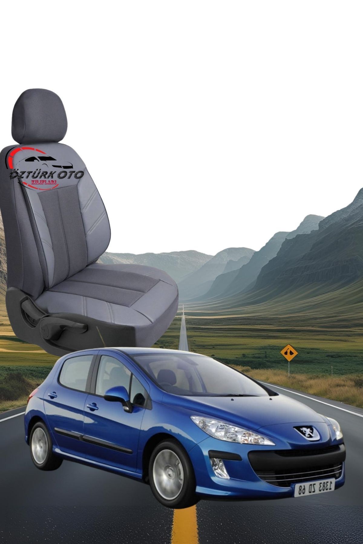 MEVLÜT ÖZTÜRK OTO KILIFLARI Akik Serisi Peugeut 308 Tam Set Oto Koltuk Kılıfı