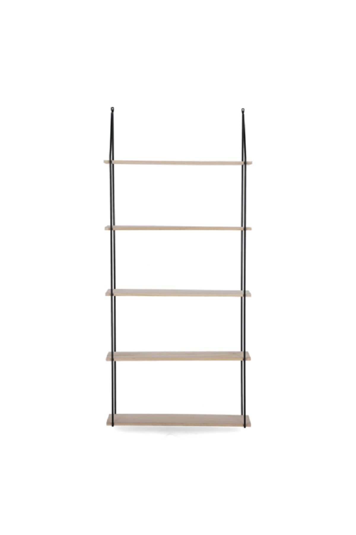HONEYBEE-5-Layers Durable High Quality Floating Wall Shelf Beige and Black 4