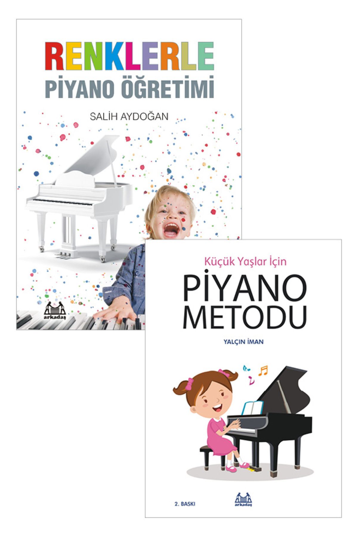Arkadaş Yayınları Piyano Öğretimi Seti - Renklerle Piyano Öğretimi, Küçük Yaşlar İçin Piyano Metodu