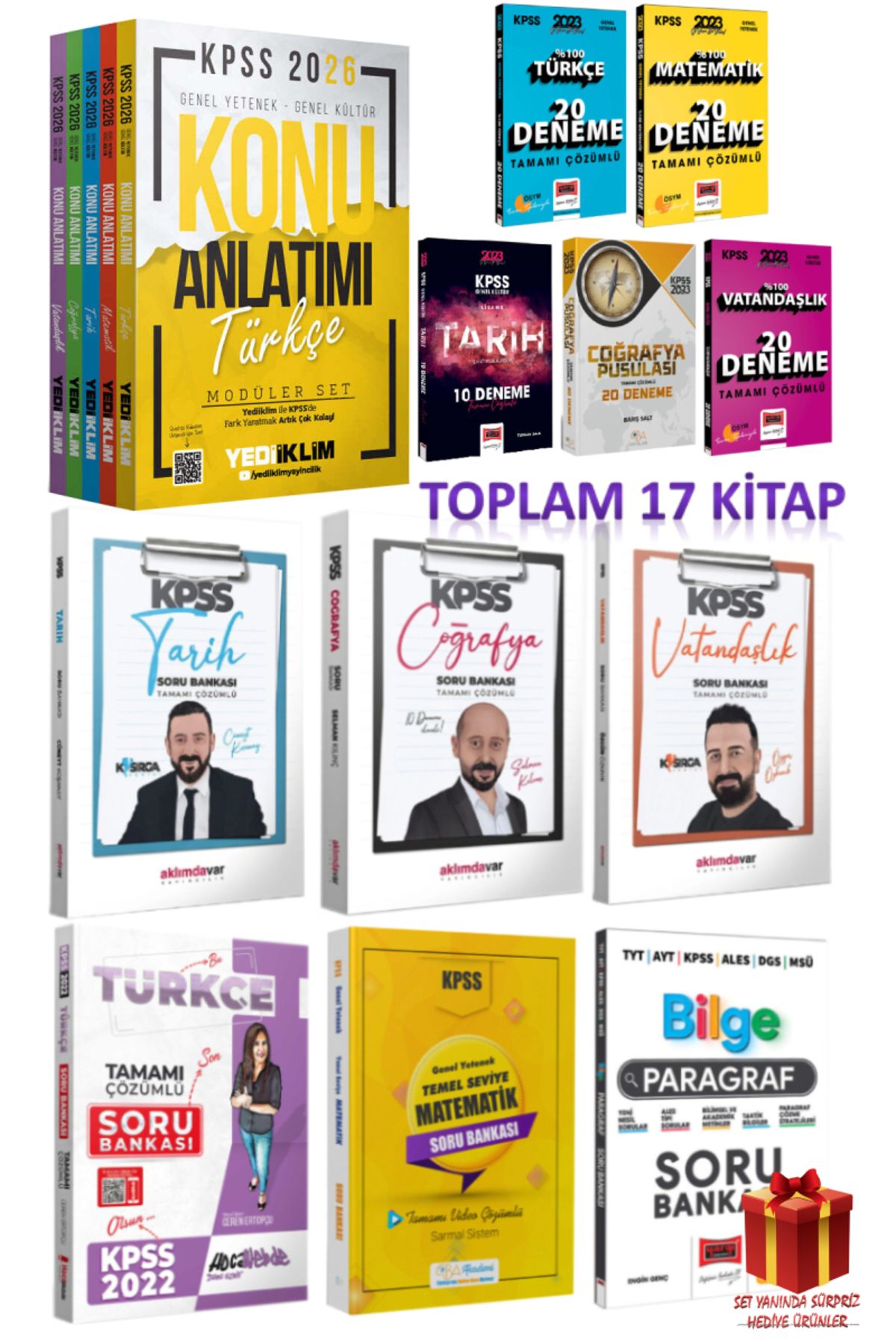 Yediiklim Yayınları 2026 Yediiklim KPSS GYGK Konu Anlatım Modüler Set+Yargı GYGK Deneme Seti+Soru Bankası Seti