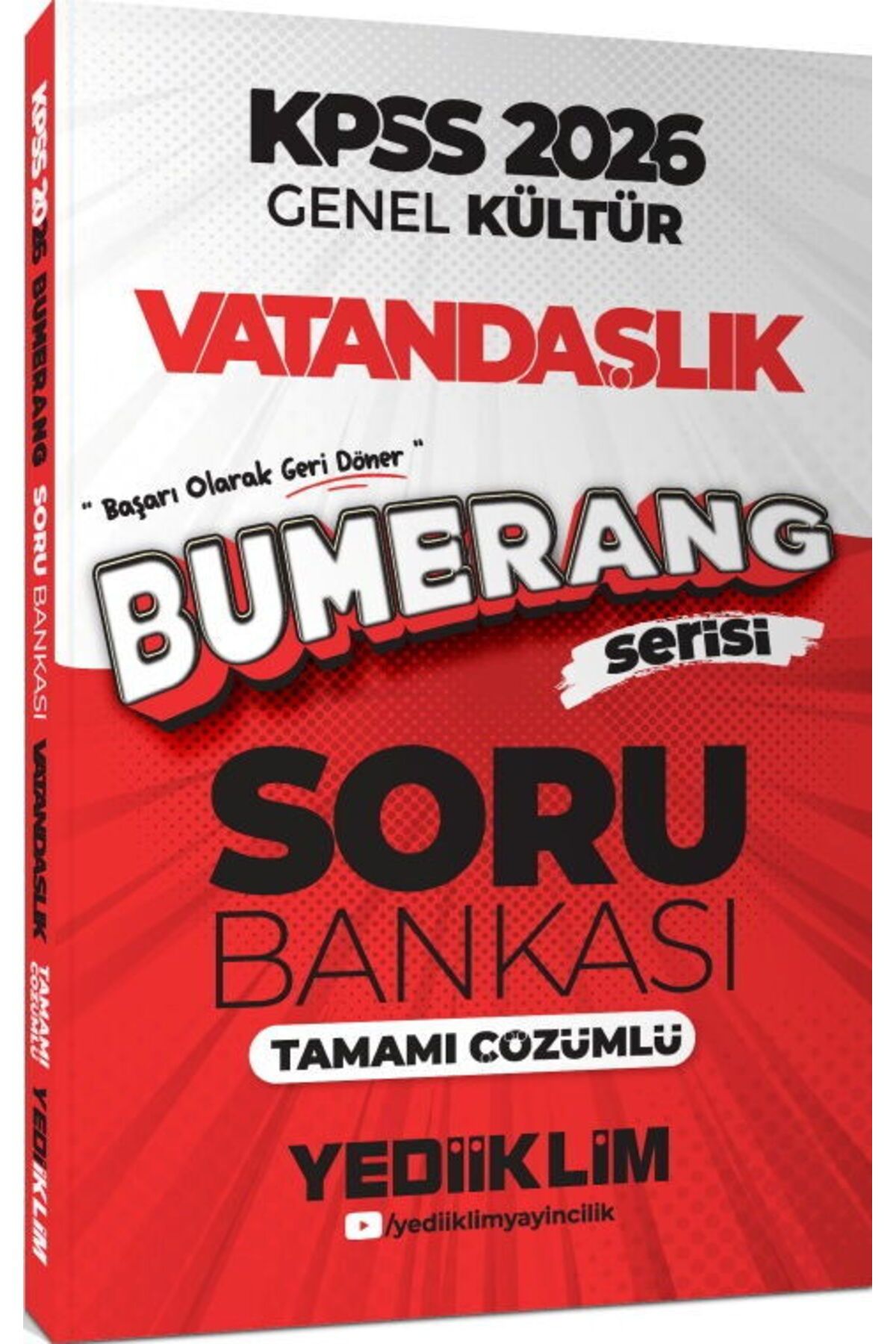 Yediiklim Yayınları Yediiklim Yayınları 2026 KPSS Genel Kültür Bumerang Vatandaşlık Tamamı Çözümlü Soru Bankası