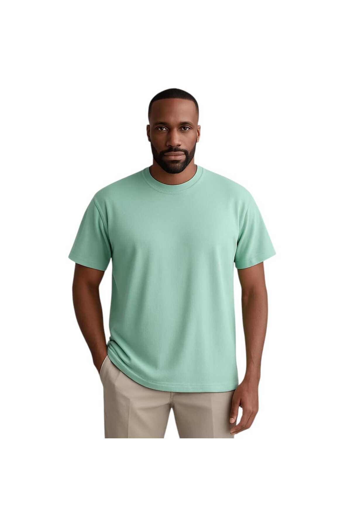 sngl Erkek 30/1 Penye %100 Pamuk Tişört S-M L-XL-XXL