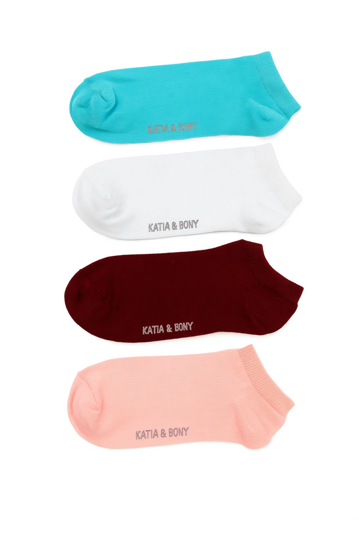 BONY SOCKS Kadın 4'lü Step Çorap Çok Renkli