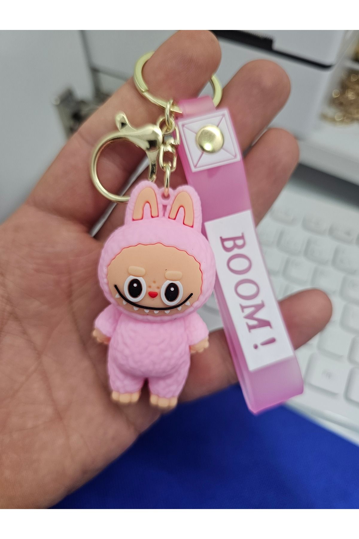 Meyra Accessories labubu anahtarlık çanta süsü sevimli kaliteli silikon anahtarlık peluş oyuncak hediyelik