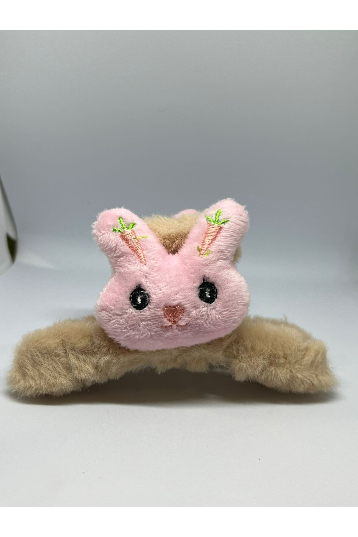 YASİNHOME KREM TAVŞAN DESENLİ PELUŞ MANDAL TOKA