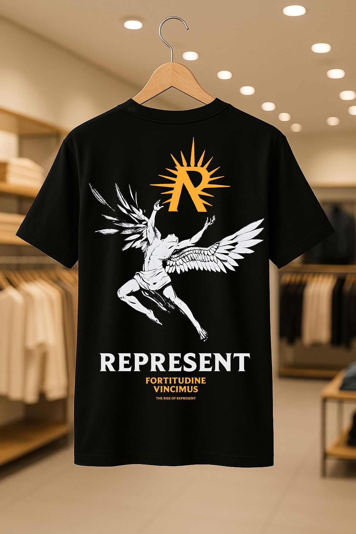 C&C OKULCUNUZ Represent Fortitudine Baskılı Oversize Unisex %100 Pamuklu Nefes Alan Kalin Kumaşlı T-shirt