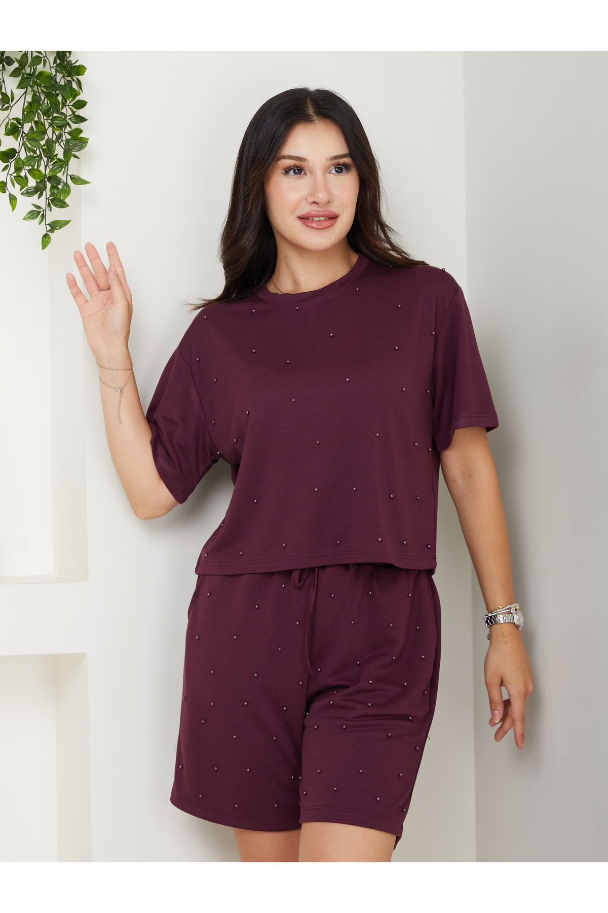 ABOUT US REGULAR KALIP İŞLEMELİ ALT-ÜST TAKIM #9389