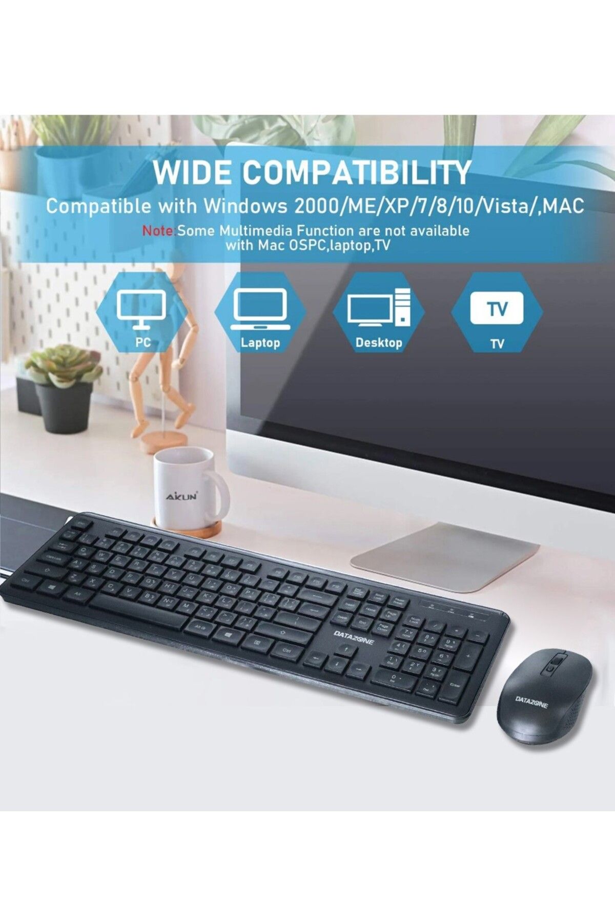 Datazone-Wireless Keyboard with Mouse DZ-AN100 3