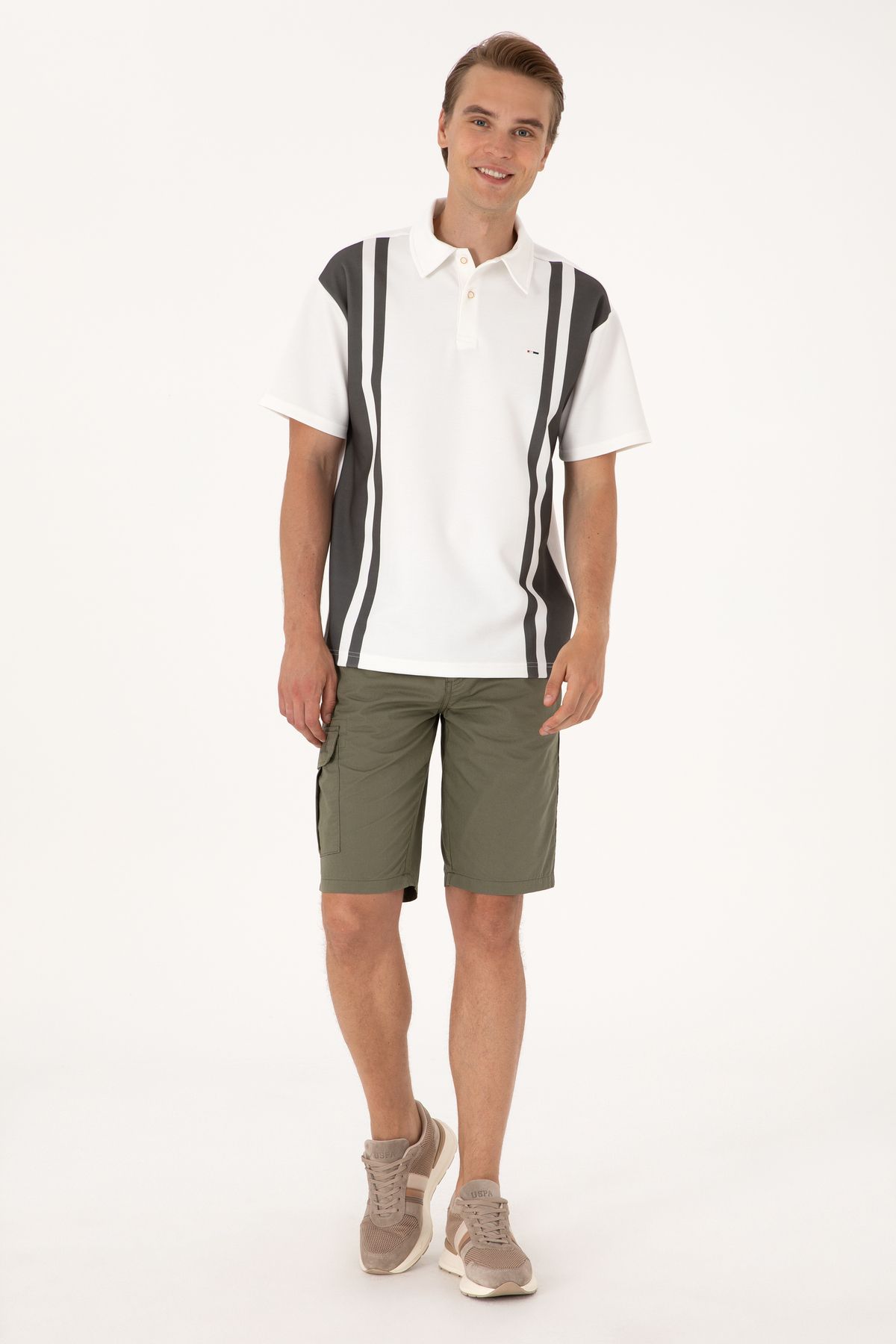 U.S. Polo Assn. Erkek Koyu Haki Dokuma Şort 50300418-VR111