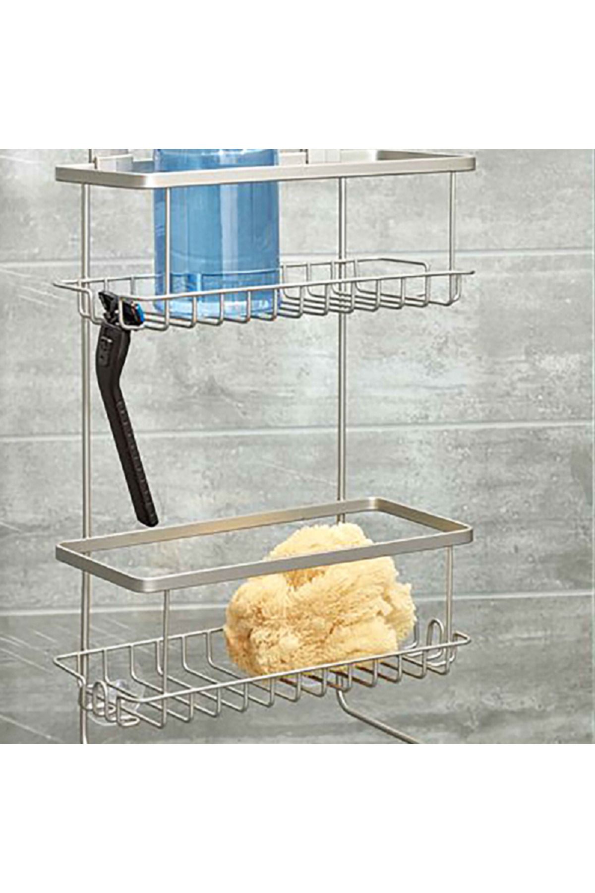 Interdesign-2-Tier Push Lock Suction Shower Caddy 2