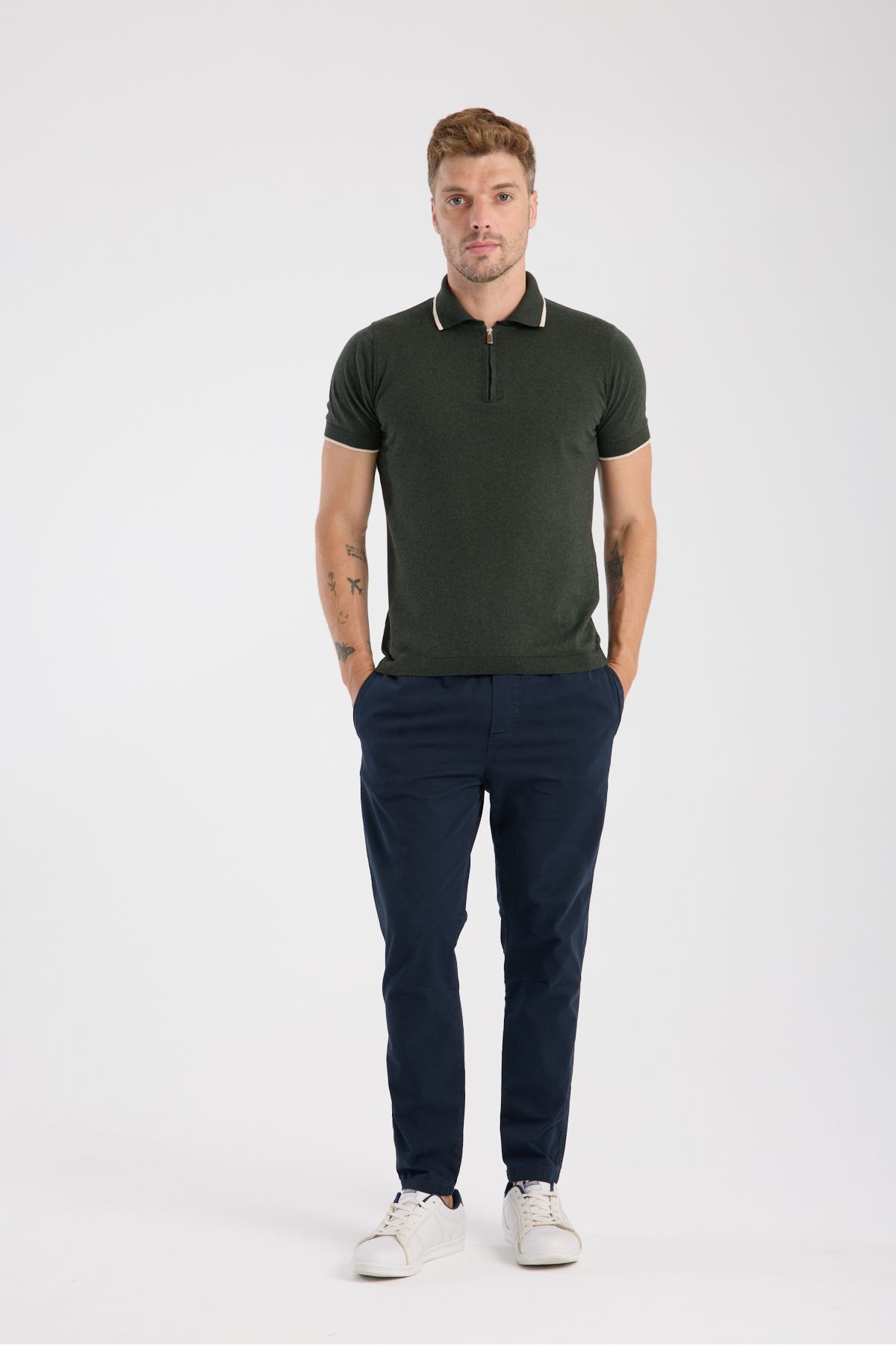 hateko Raus Denim Beli İpli Chino Jogger Pantolon