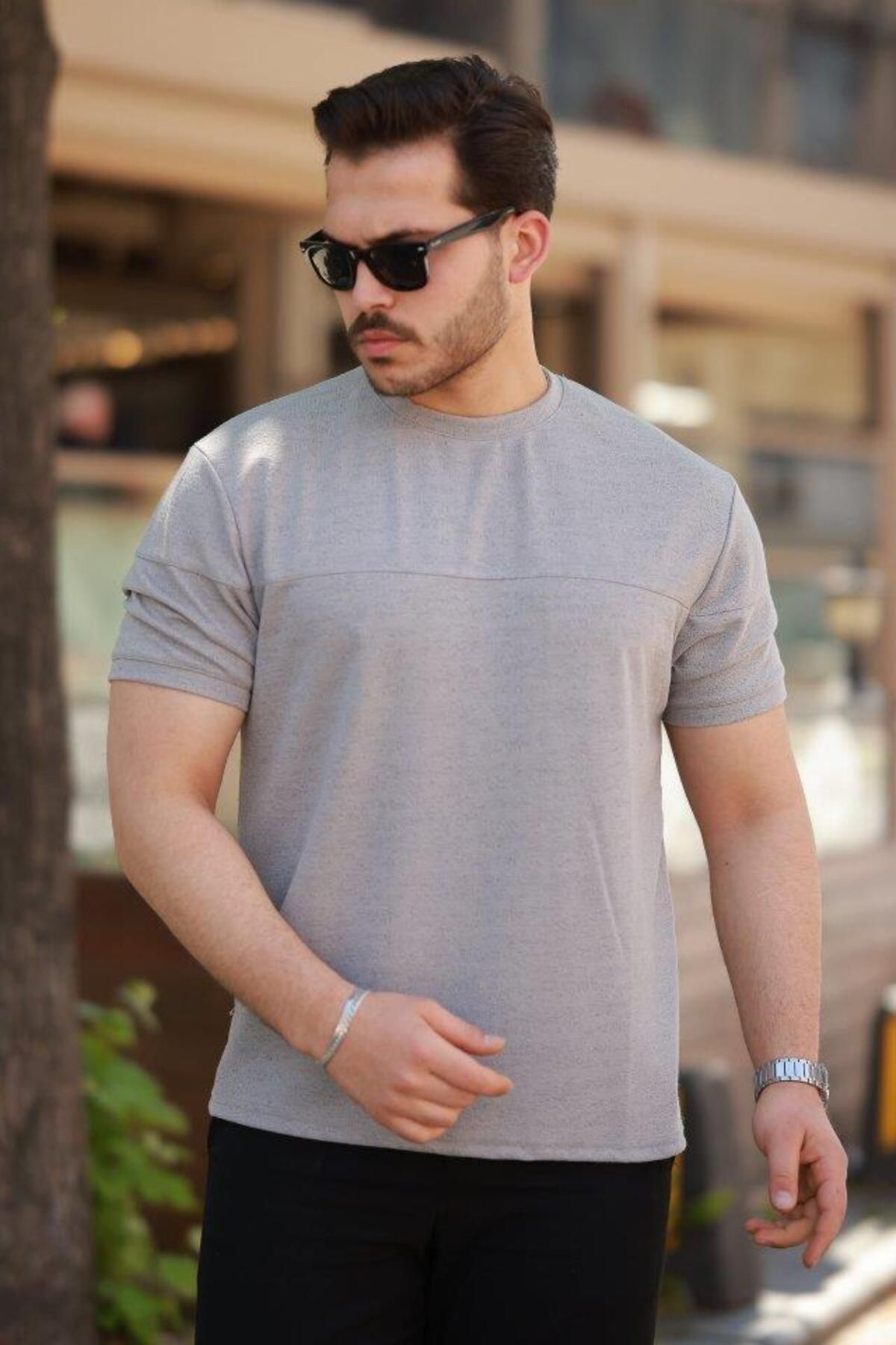 modamtn Erkek Oversize Bisiklet Yaka Kısa Kollu T-shirt