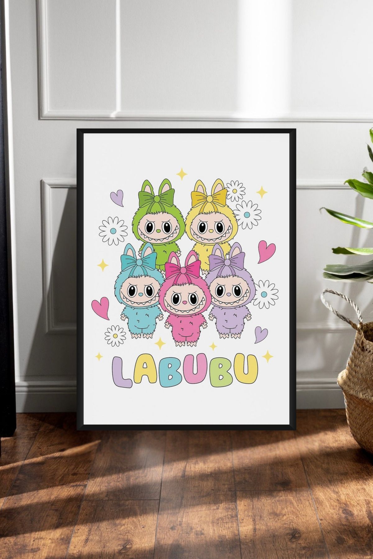 Bugucreative Labubu Çerçevesiz Poster, Labubu Posteri, Tablo Ölçülerinde Çerçevesiz Poster