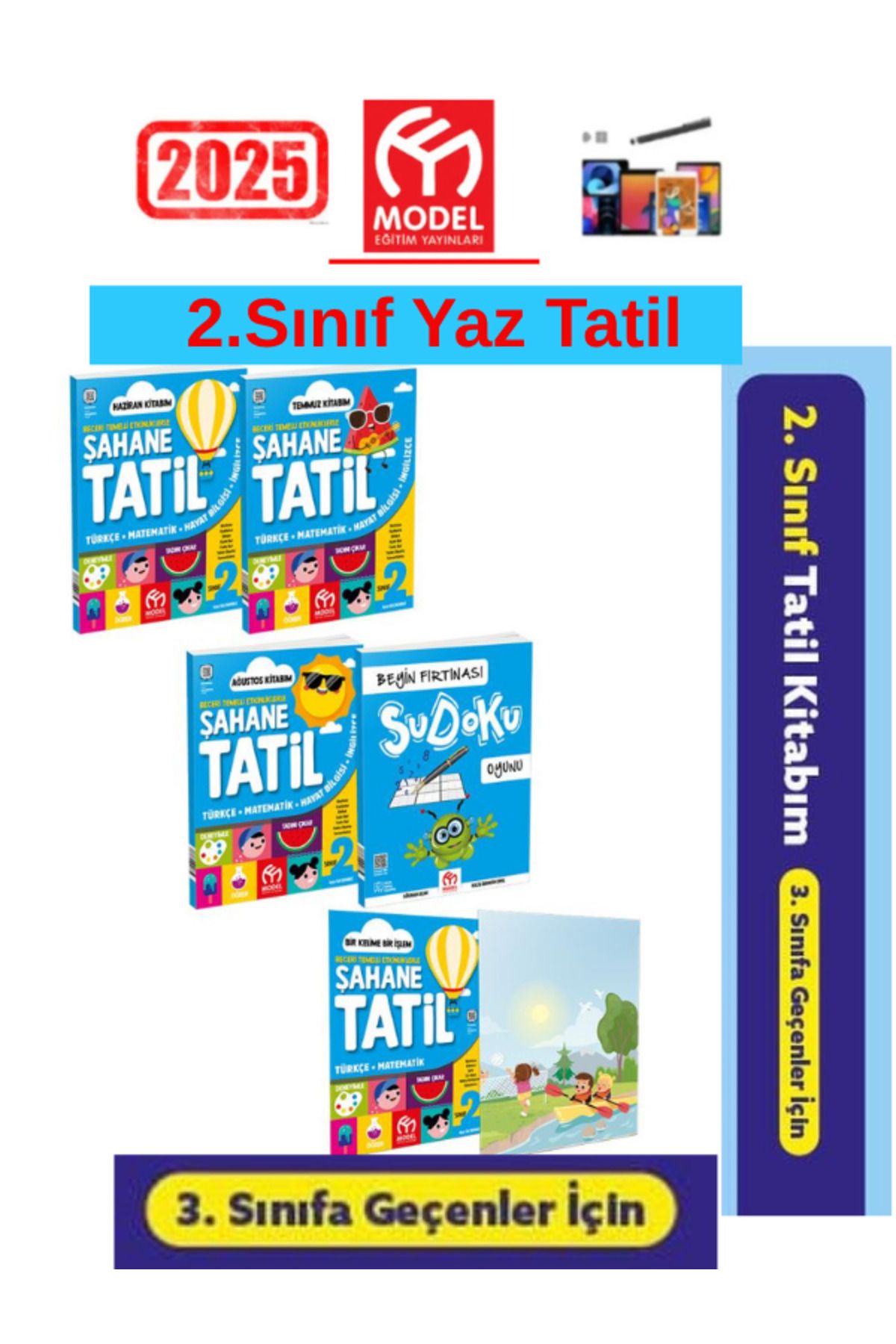 Fenomen Yayıncılık Model Eğitim Yayınları 2.Sınıf ŞAHANE YAZ Yaz Tatil Set(Yeni Ürün)+Android Kalem