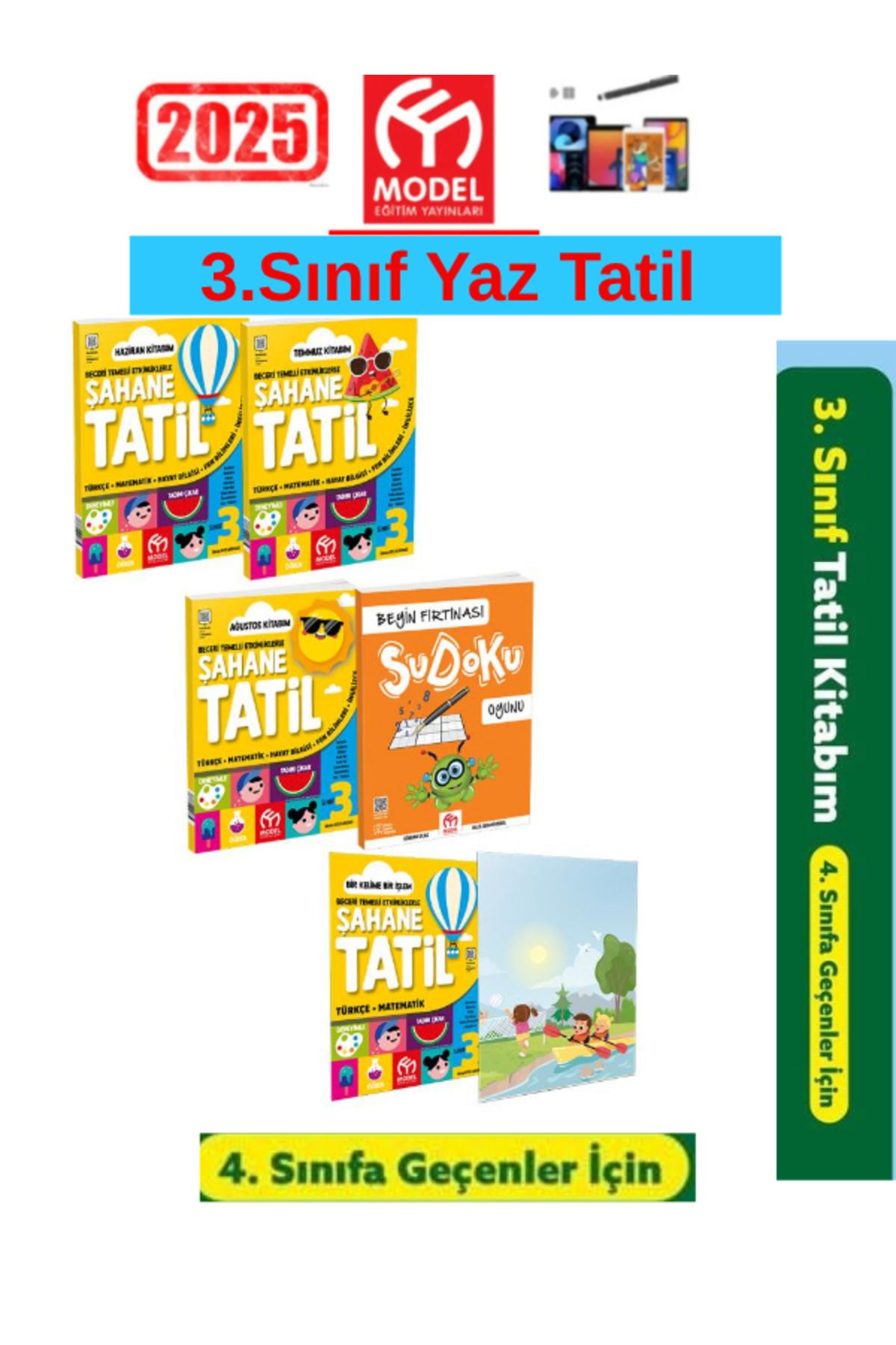 Bilfen Yayıncılık Model (Yeni Ürün)3.Sınıf Yaz Tatil Seti Şahane Yaz Tatil Seti+Dokunmatik Kalem