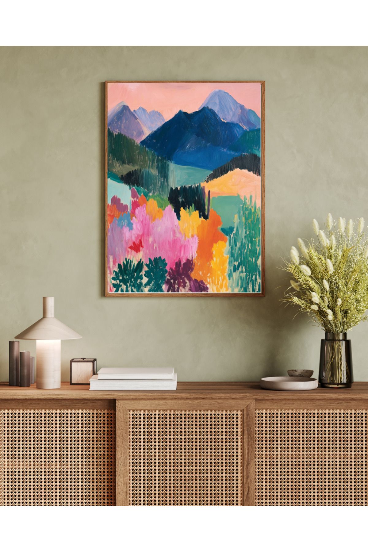 woodhomeworks tek parça salon ofis dekor tablo