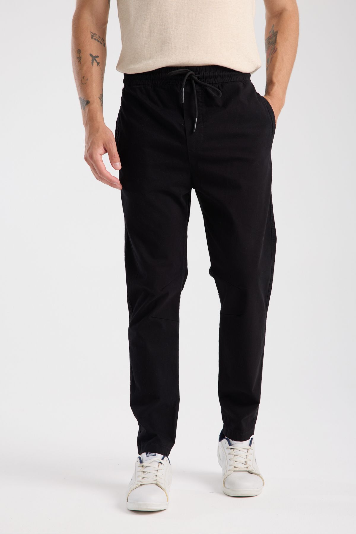 hateko-Παντελόνι Chino Jogger με κορδόνι μέσης Raus Denim 3