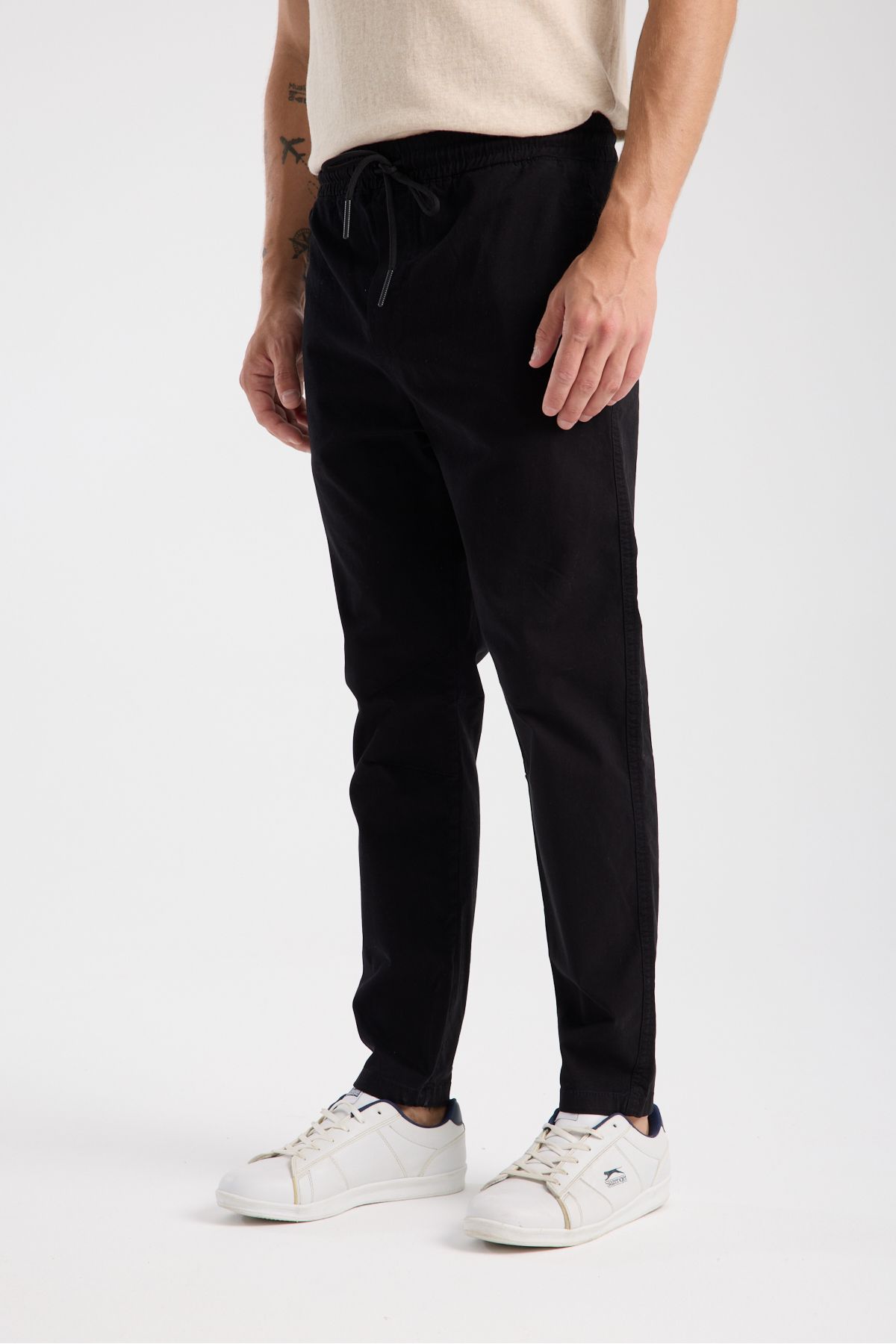 hateko-Παντελόνι Chino Jogger με κορδόνι μέσης Raus Denim 5