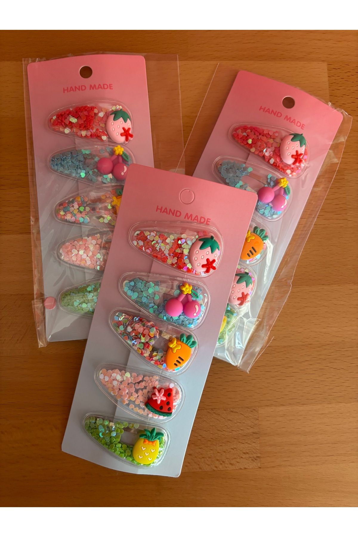 minikidsstore 5 adet Renkli Parlak Kız Çocuk Çıt çıt Toka Seti