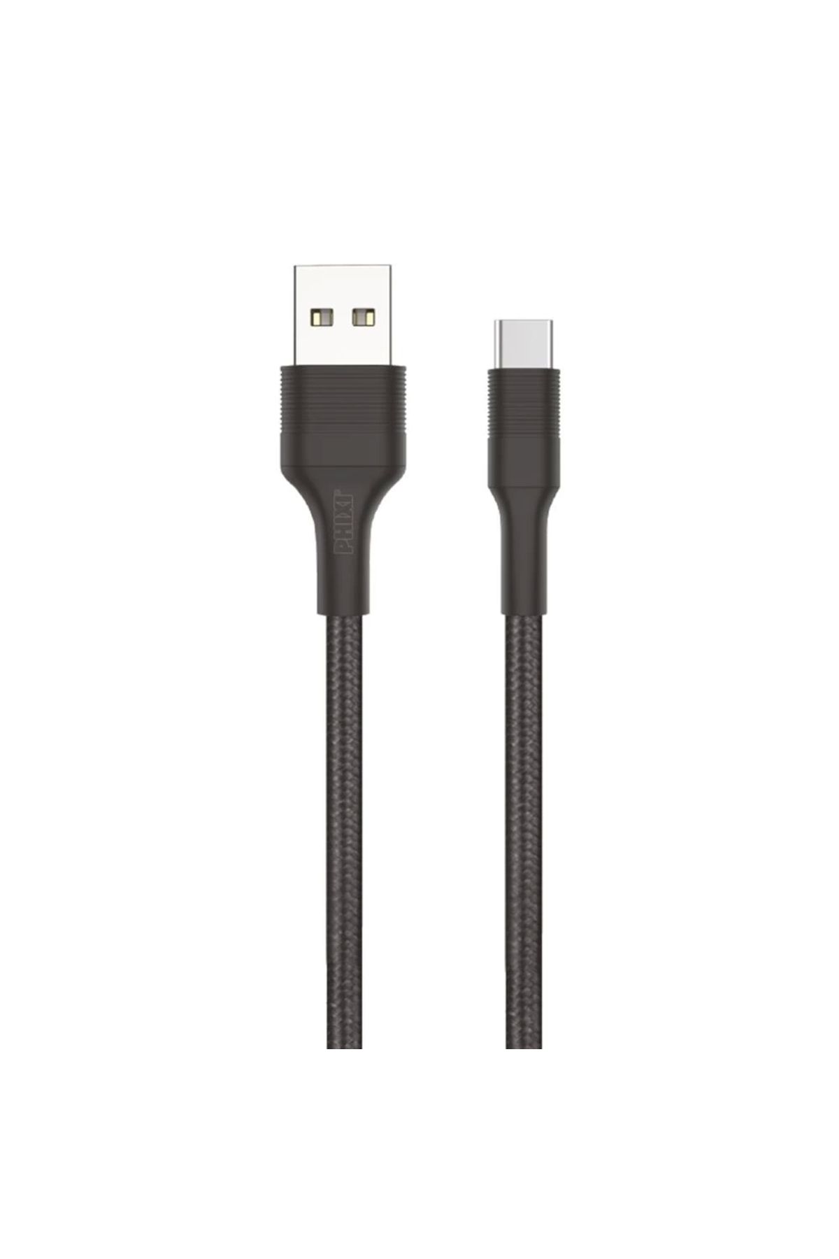 shopwave Force Cb431t Hasır Örgü Ve Ekstra Güçlendirilmiş Silikon Başlıklı Type-c Usb Hızlı Şarj Ve Data Kabl