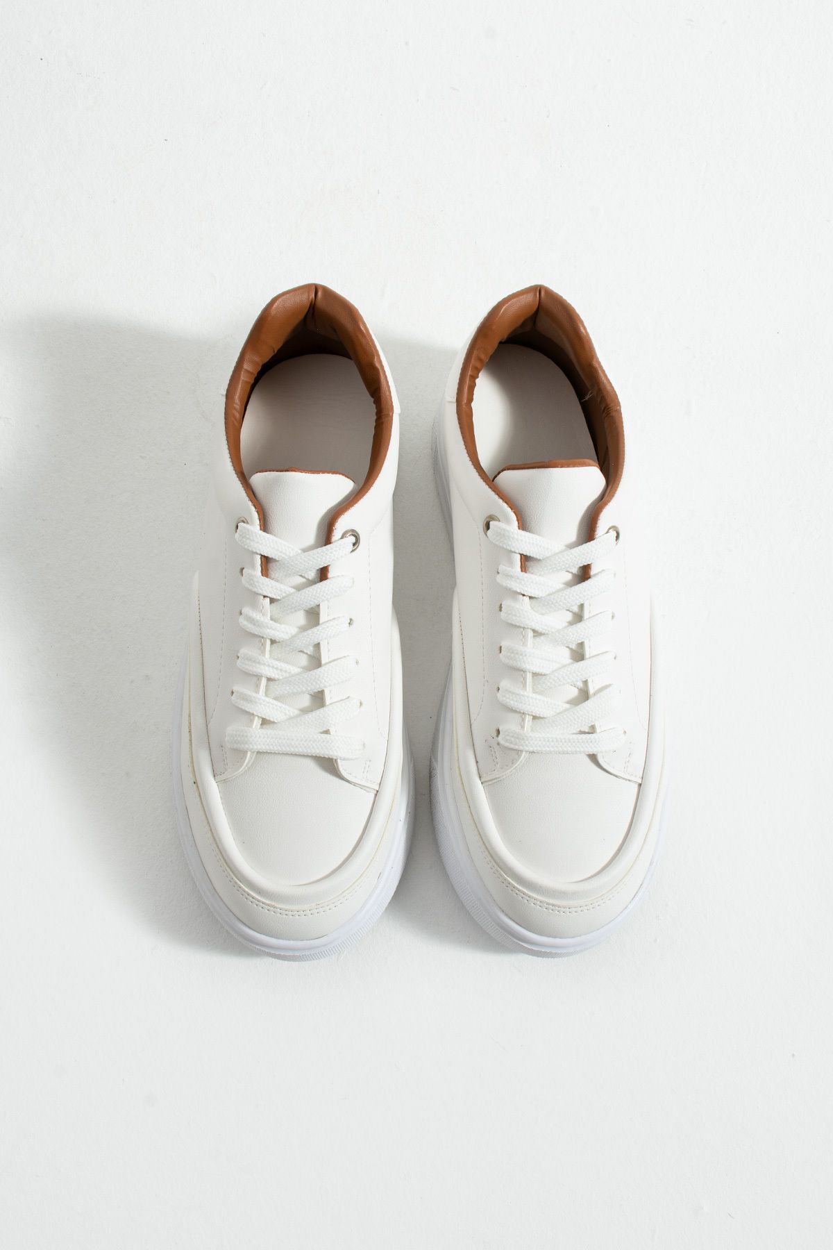 DUXAL SHOES Grant Erkek Beyaz Kalın Taban Sneaker – Günlük ve Şık