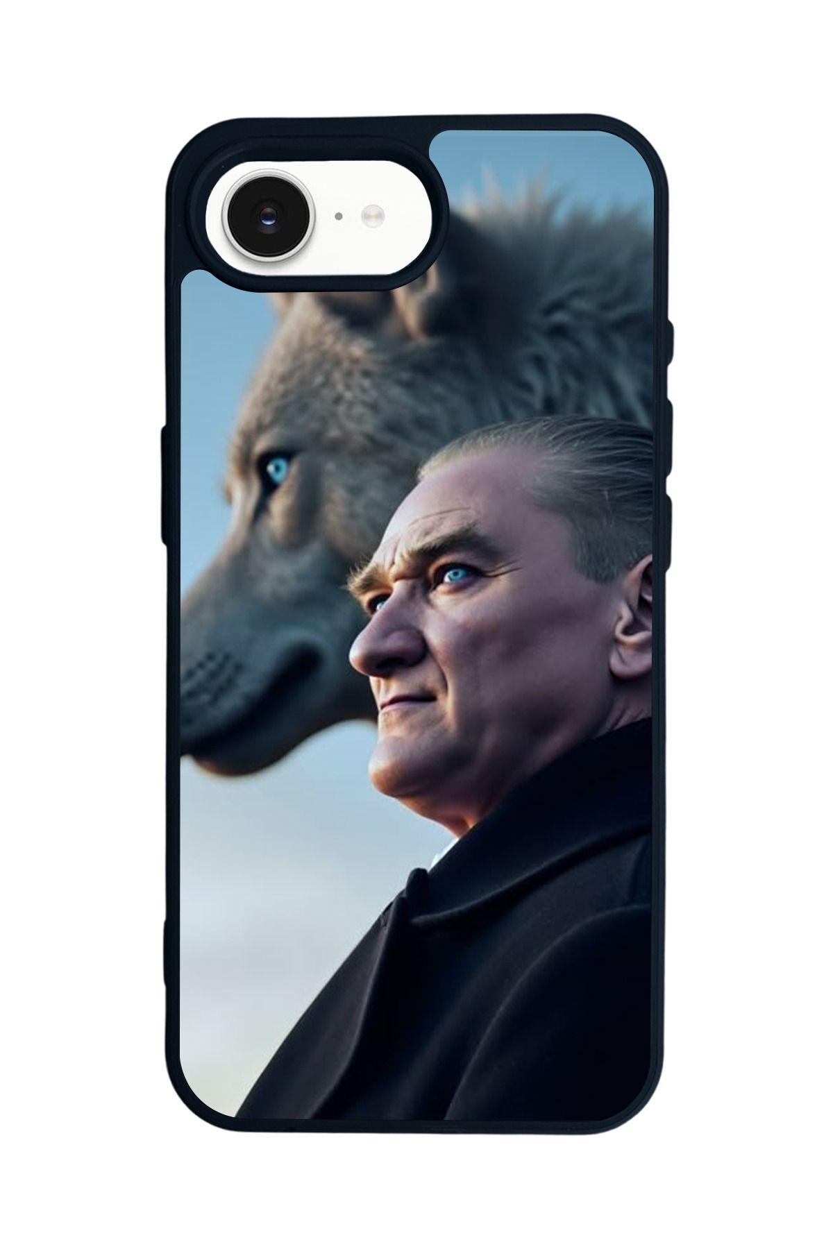 Aksel Kılıf Apple iPhone 16e Uyumlu Baskılı,Mat Siyah,Yumuşak Silikon,Koruyucu,Şok Emici Kapak,Kılıf