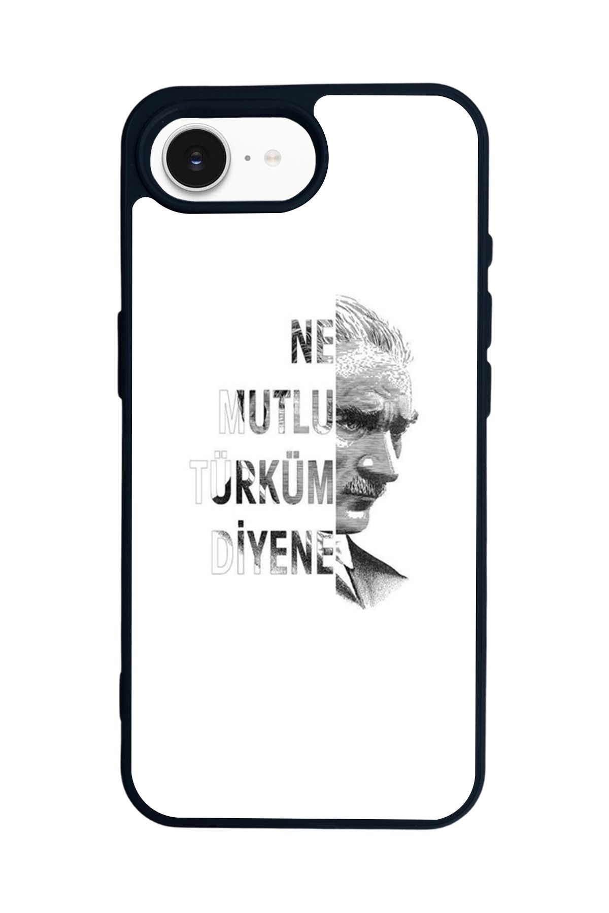 Aksel Kılıf Apple iPhone 16e Uyumlu Baskılı,Mat Siyah,Yumuşak Silikon,Koruyucu,Şok Emici Kapak,Kılıf