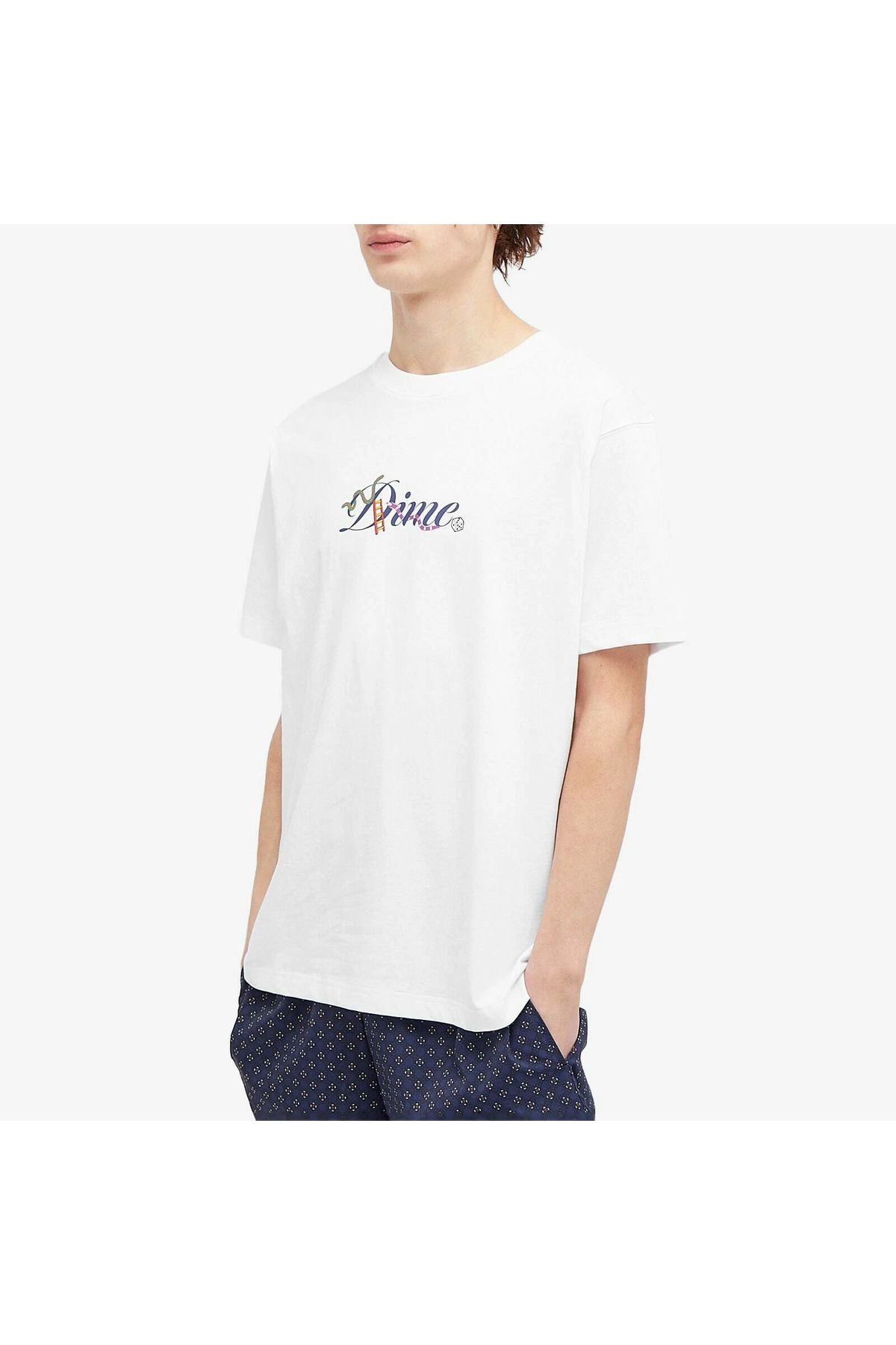 Dime Cursive Snake Tişört - White / Beyaz