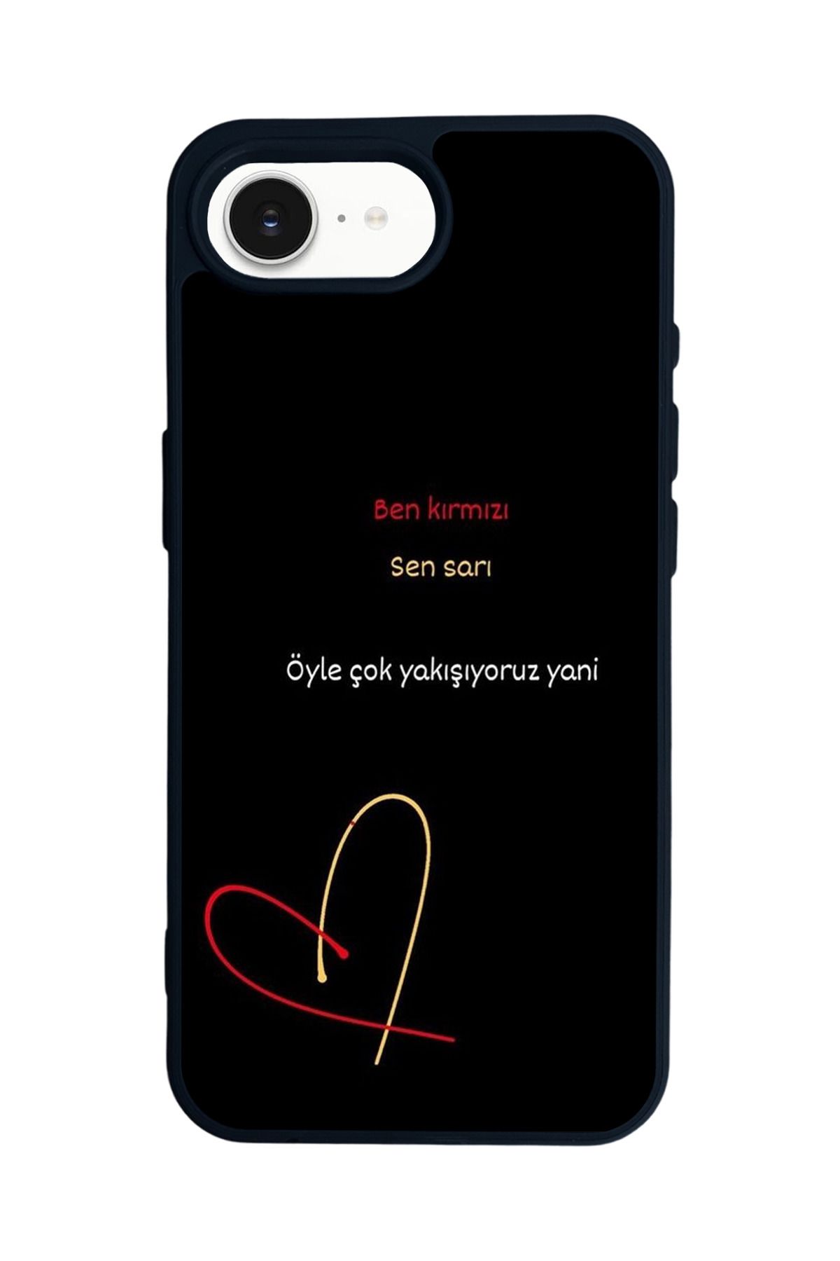 Aksel Kılıf Apple iPhone 16e Uyumlu Baskılı,Mat Siyah,Yumuşak Silikon,Koruyucu,Şok Emici Kapak,Kılıf