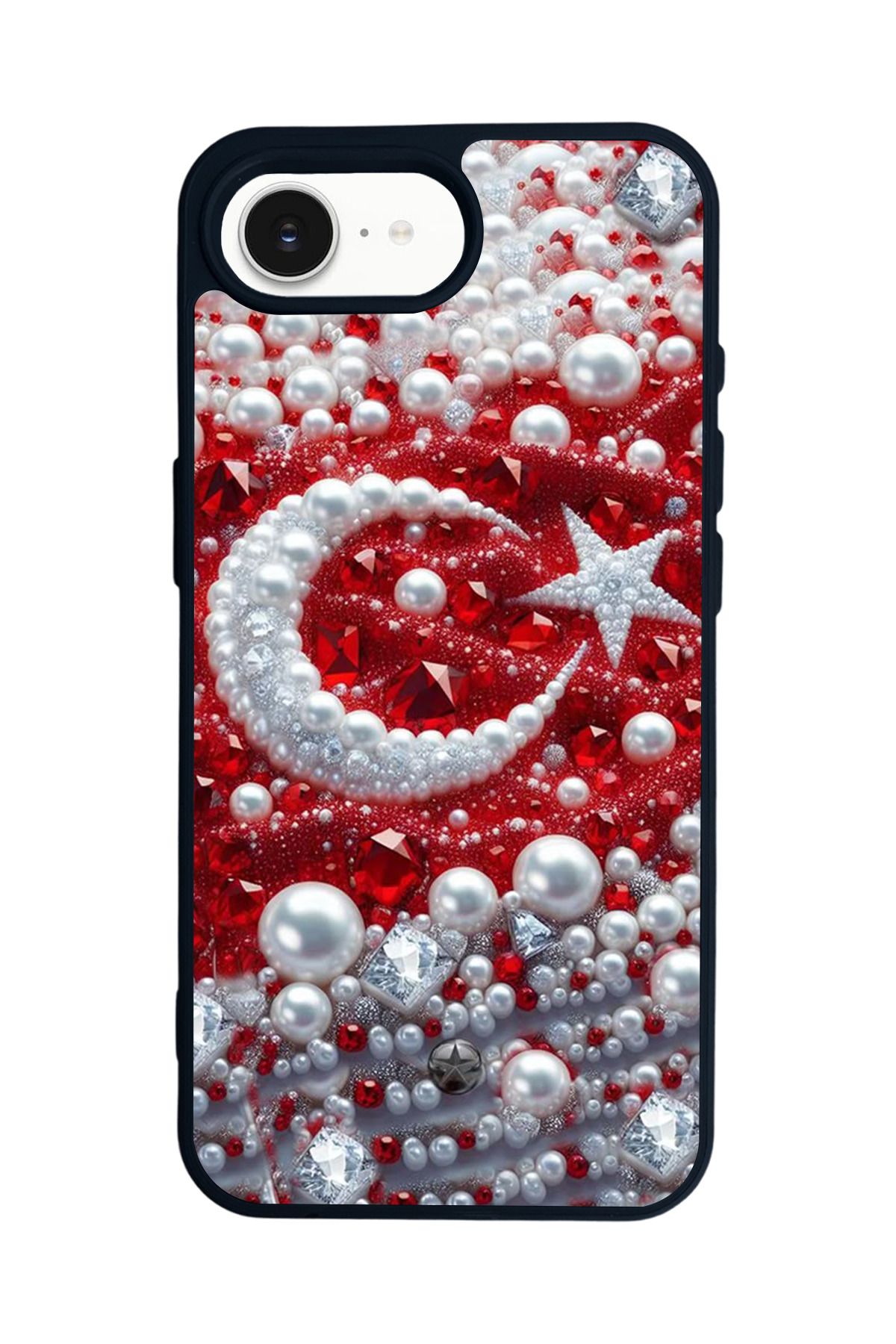 Aksel Kılıf Apple iPhone 16e Uyumlu Baskılı,Mat Siyah,Yumuşak Silikon,Koruyucu,Şok Emici Kapak,Kılıf