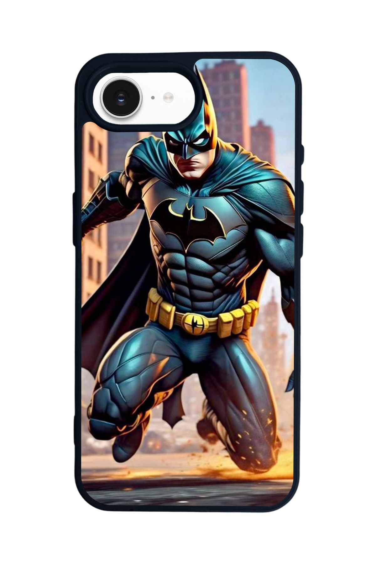Aksel Kılıf Apple iPhone 16e Uyumlu Baskılı,Mat Siyah,Yumuşak Silikon,Koruyucu,Şok Emici Kapak,Kılıf