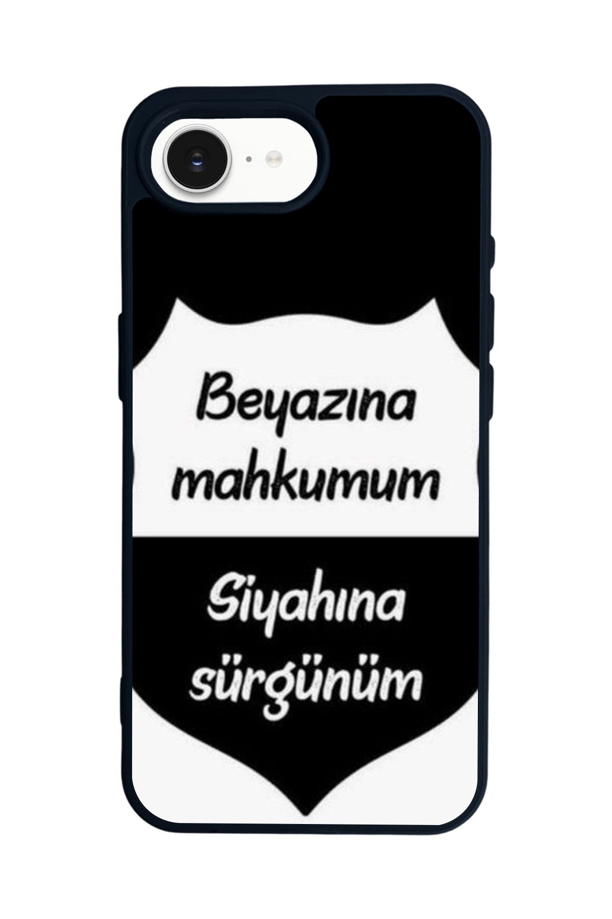 Aksel Kılıf Apple iPhone 16e Uyumlu Baskılı,Mat Siyah,Yumuşak Silikon,Koruyucu,Şok Emici Kapak,Kılıf