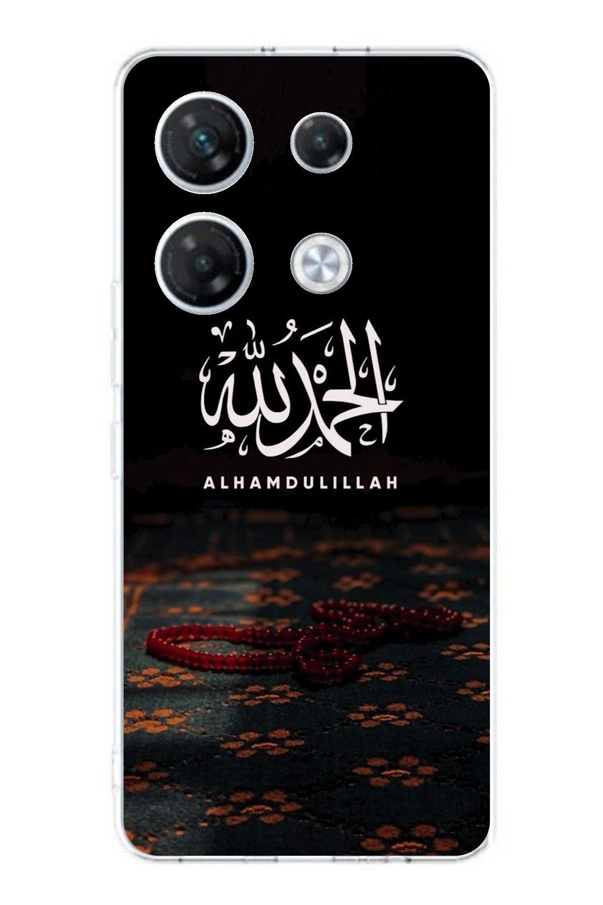 TechTree Infinix GT 20 Pro Uyumlu Elhamdülillah Tesbih Şeffaf Silikon Kılıf
