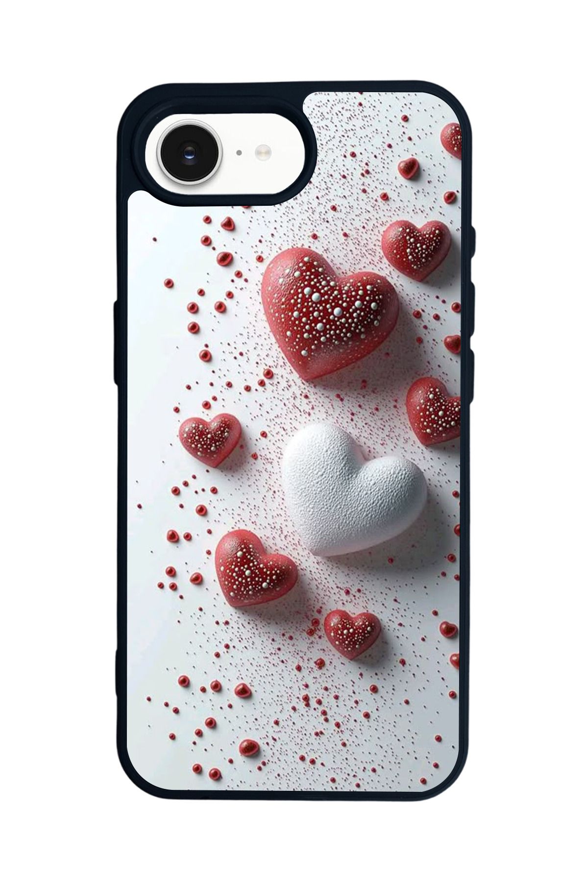 Aksel Kılıf Apple iPhone 16e Uyumlu Baskılı,Mat Siyah,Yumuşak Silikon,Koruyucu,Şok Emici Kapak,Kılıf