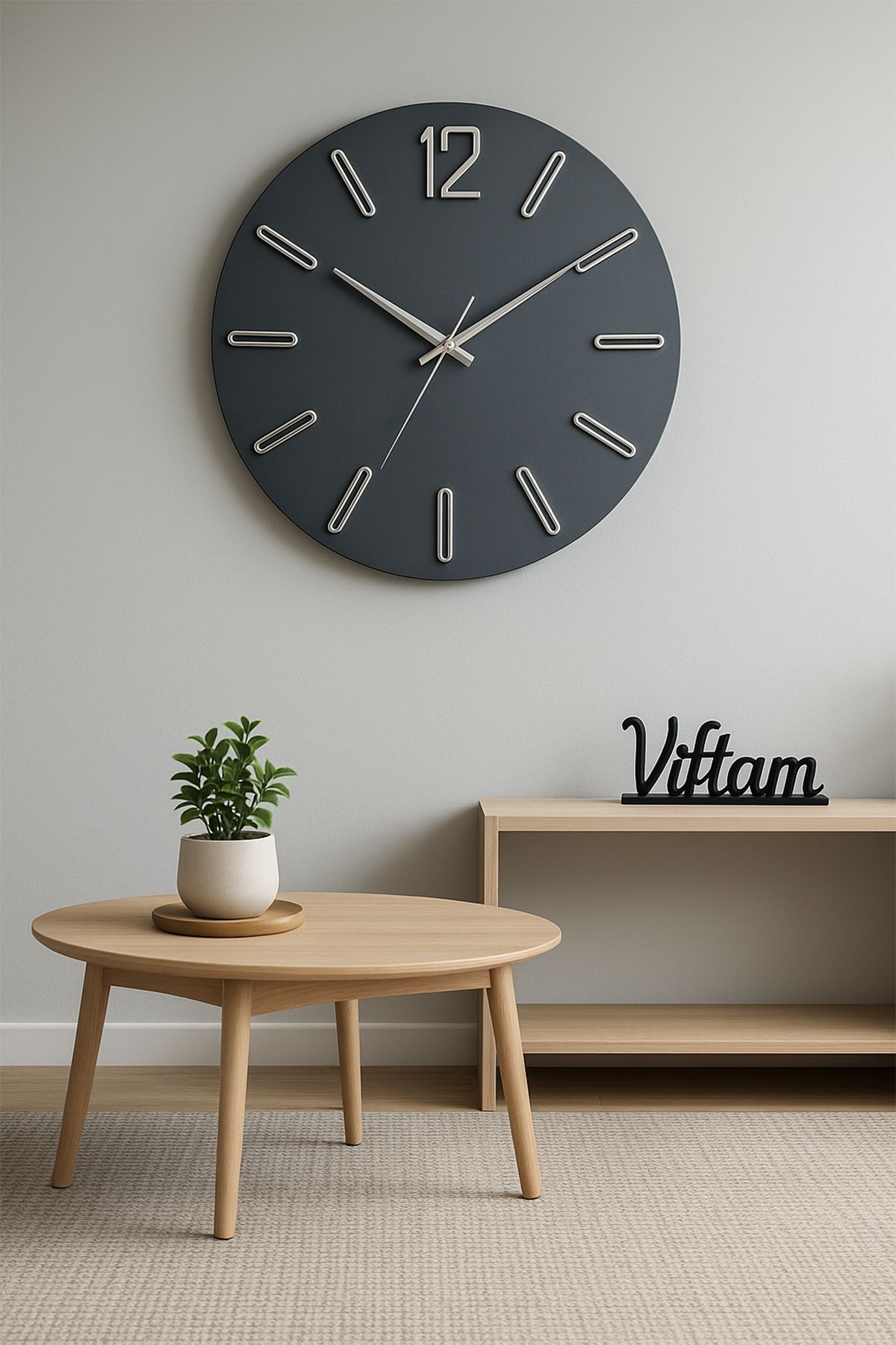 viftam Dekoratif Duvar Modern Saat 50cm*