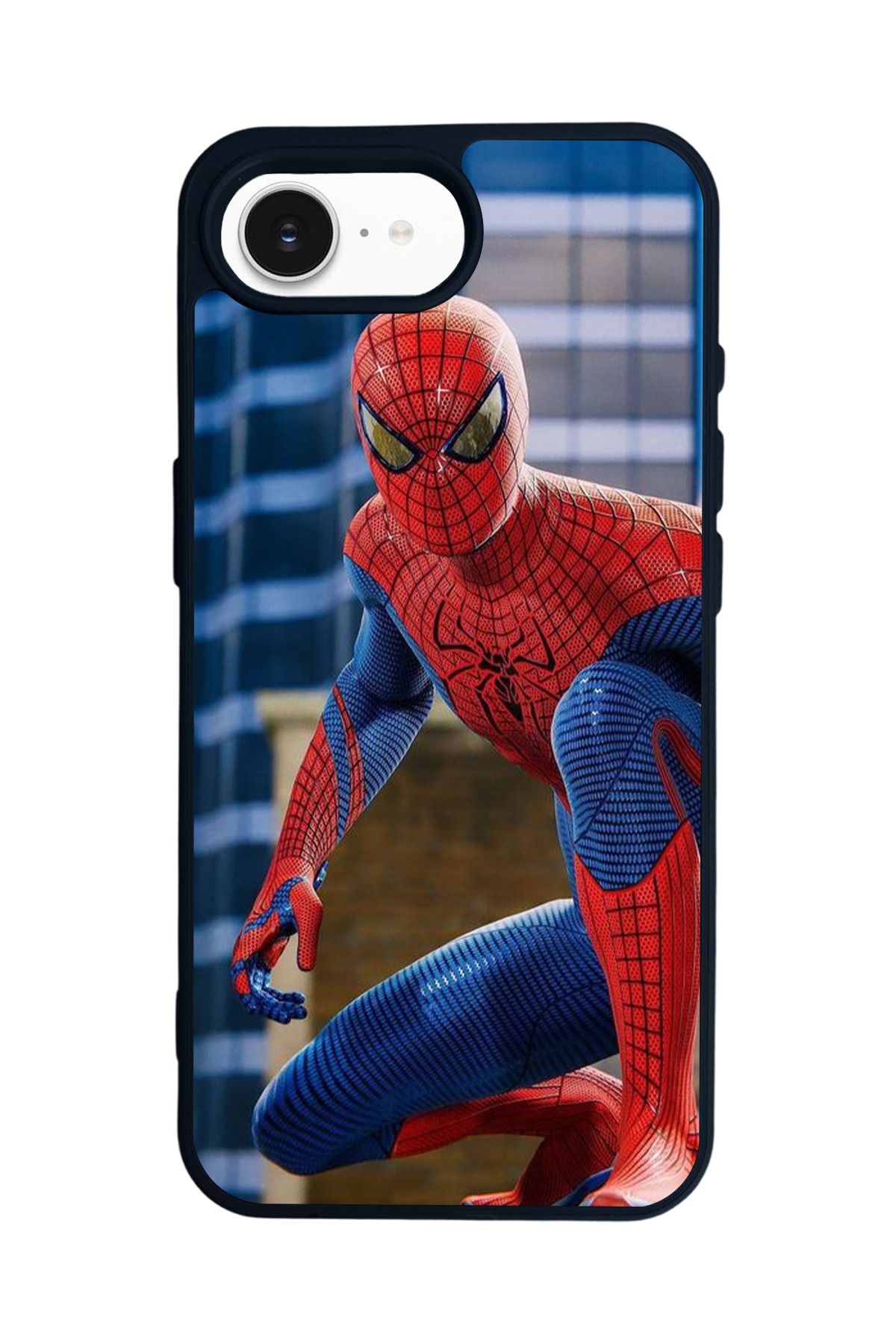 Aksel Kılıf Apple iPhone 16e Uyumlu Baskılı,Mat Siyah,Yumuşak Silikon,Koruyucu,Şok Emici Kapak,Kılıf