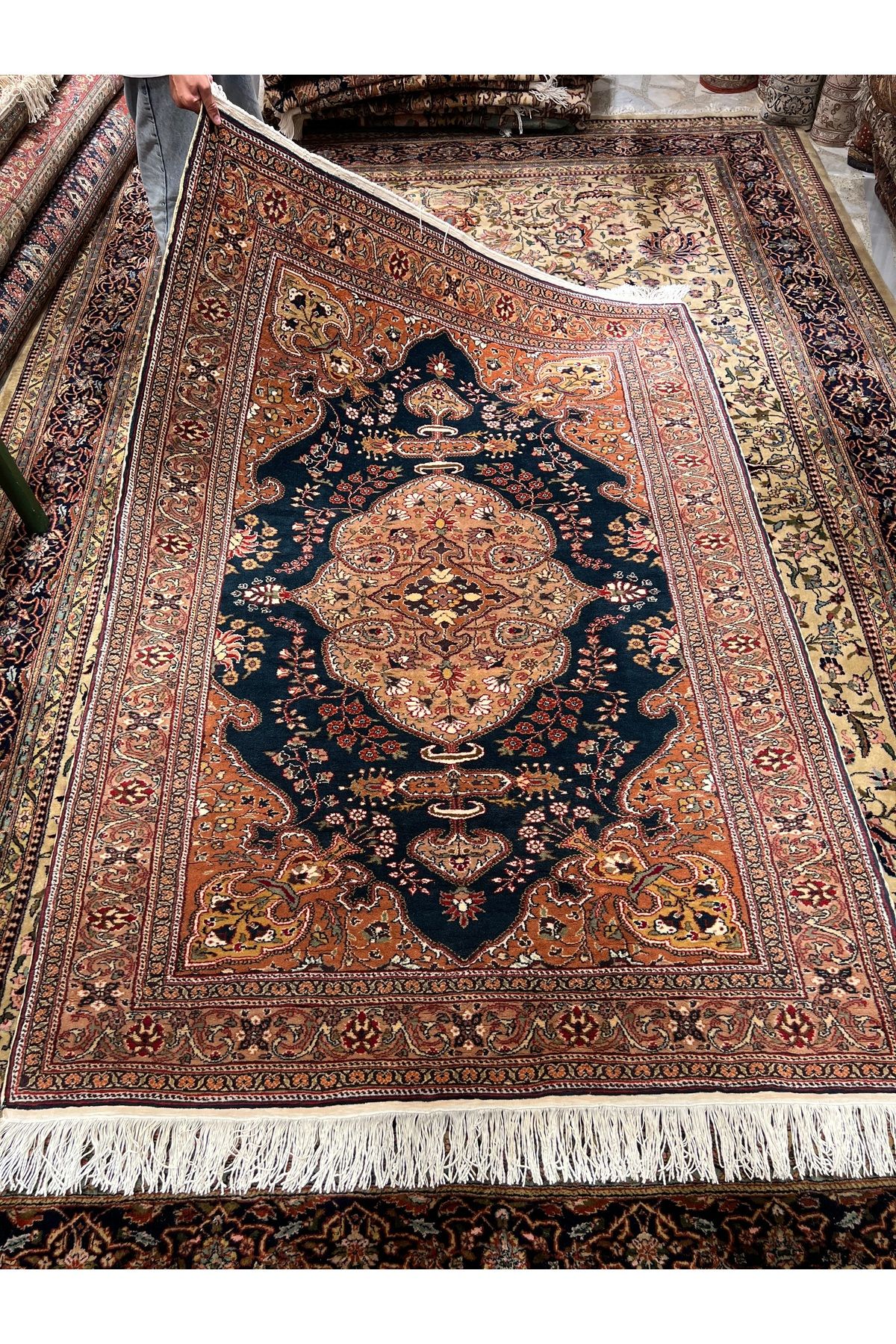 RD RAMAZAN DAĞ EL HALI SANATI El Dokuma Kayseri Lütfü Özden Dokuması Birinci Sınıf Kalite Ebat 210x150