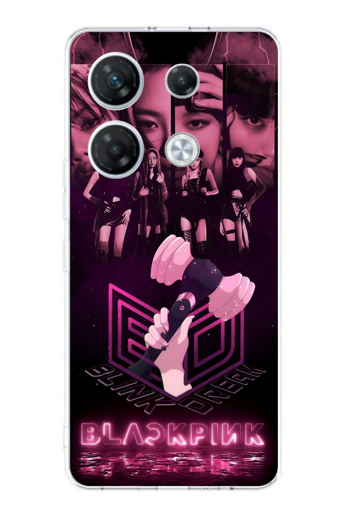 TechTree Infinix GT 20 Pro Uyumlu Blackpink Poster Şeffaf Silikon Kılıf