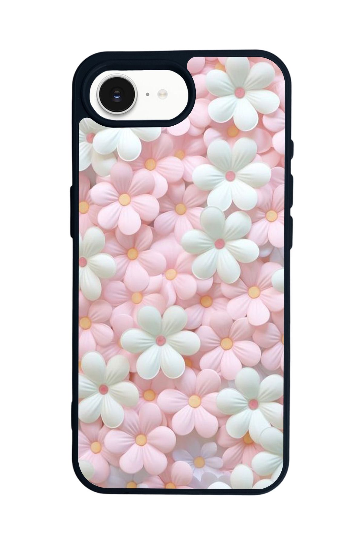 Aksel Kılıf Apple iPhone 16e Uyumlu Baskılı,Mat Siyah,Yumuşak Silikon,Koruyucu,Şok Emici Kapak,Kılıf