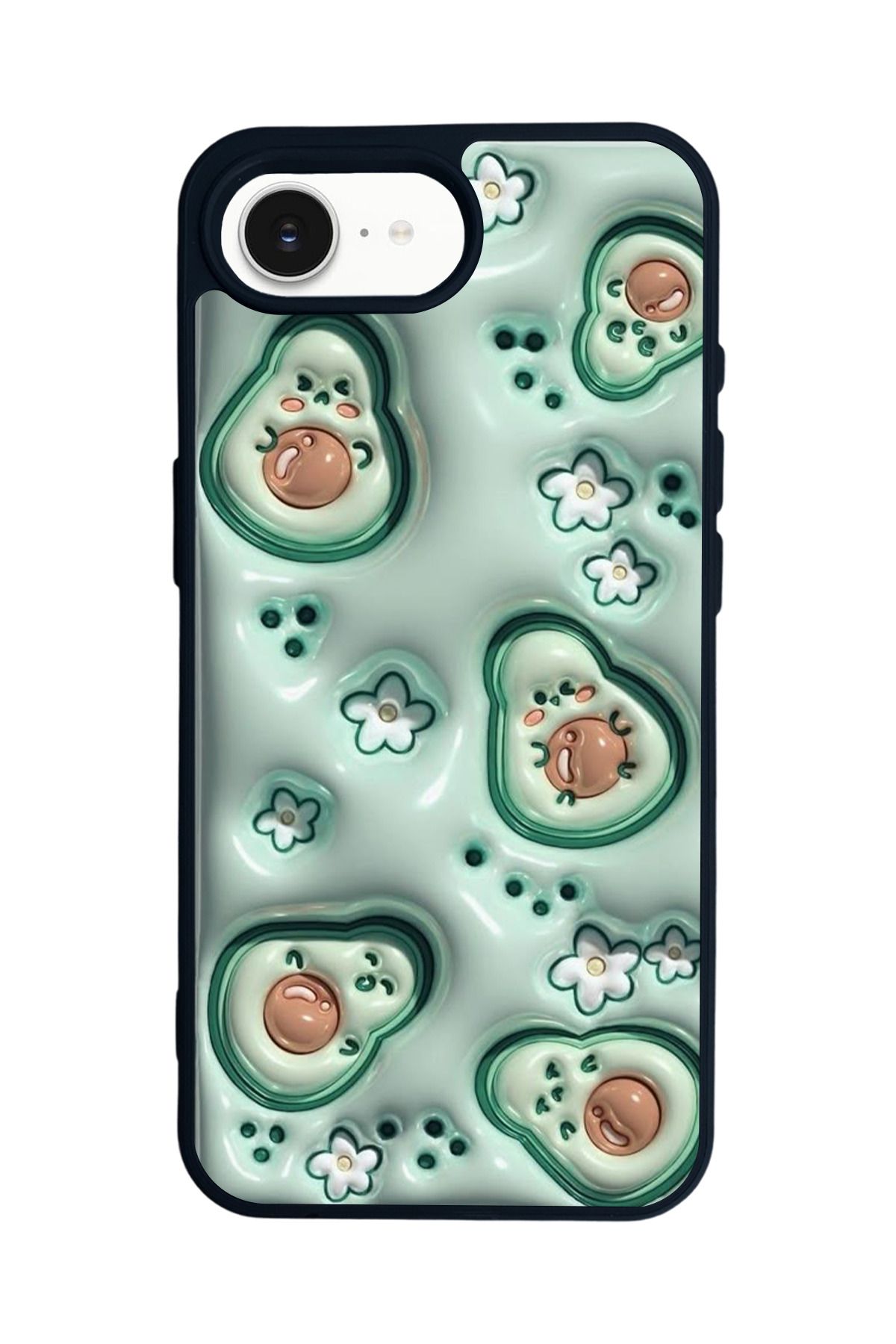 Aksel Kılıf Apple iPhone 16e Uyumlu Baskılı,Mat Siyah,Yumuşak Silikon,Koruyucu,Şok Emici Kapak,Kılıf