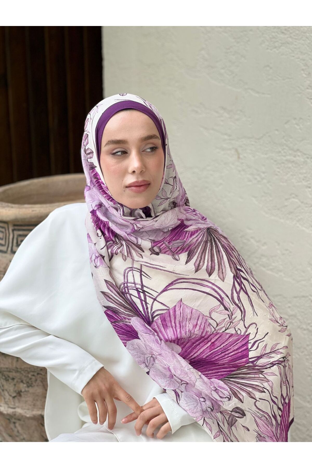 Modakaşmir-Botanika Pattern Bamboo Shawl 3
