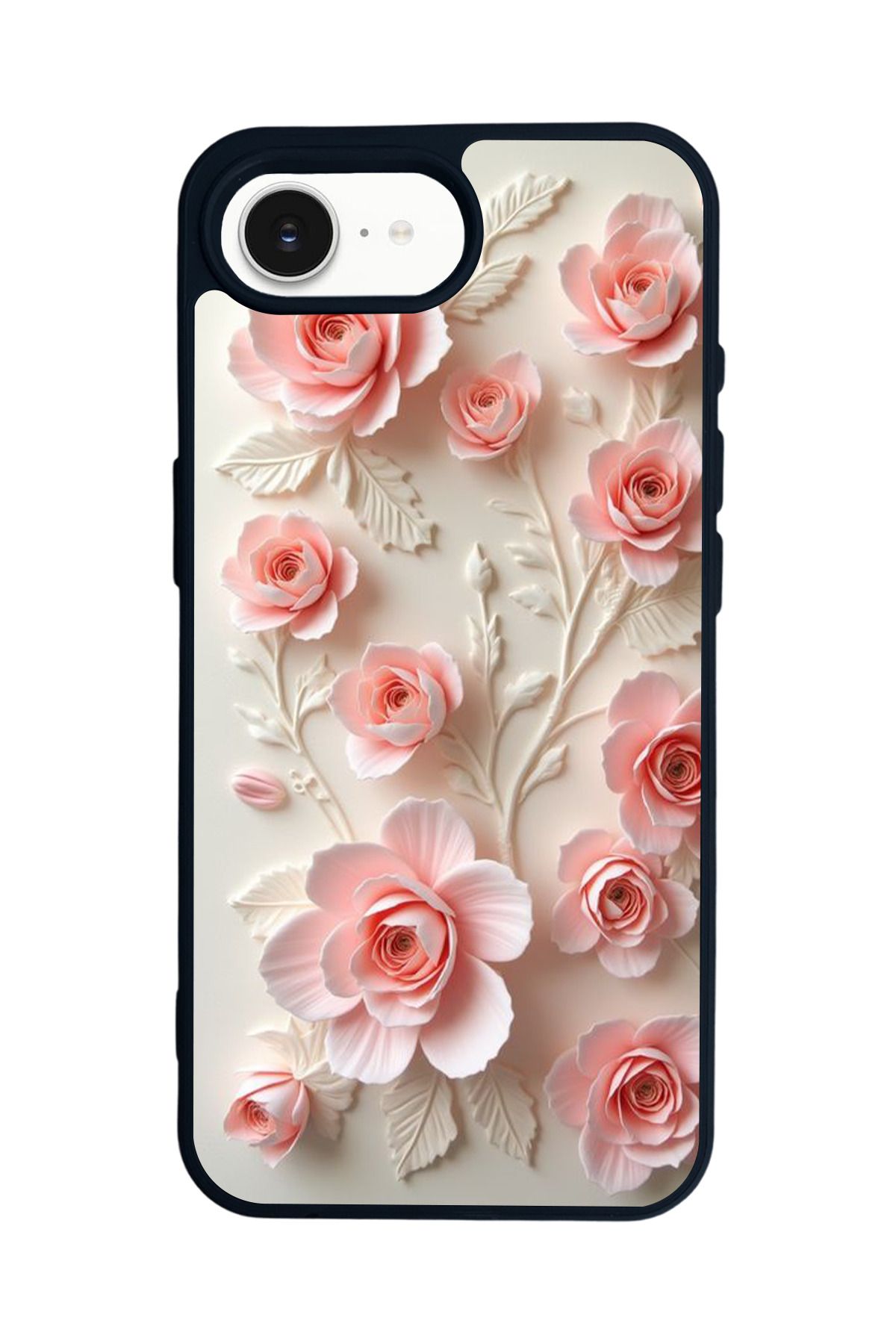 Aksel Kılıf Apple iPhone 16e Uyumlu Baskılı,Mat Siyah,Yumuşak Silikon,Koruyucu,Şok Emici Kapak,Kılıf