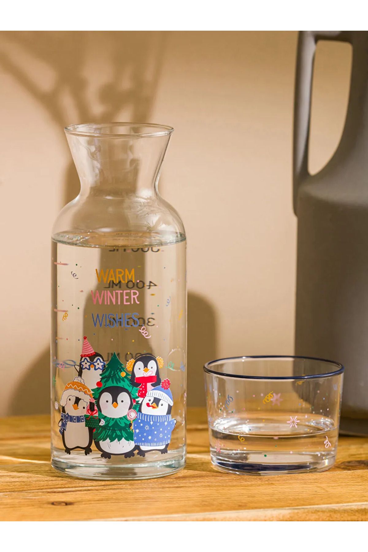 LC Waikiki LCW HOME Karişik Yılbaşı Temalı Cam Sürahi 700 ml