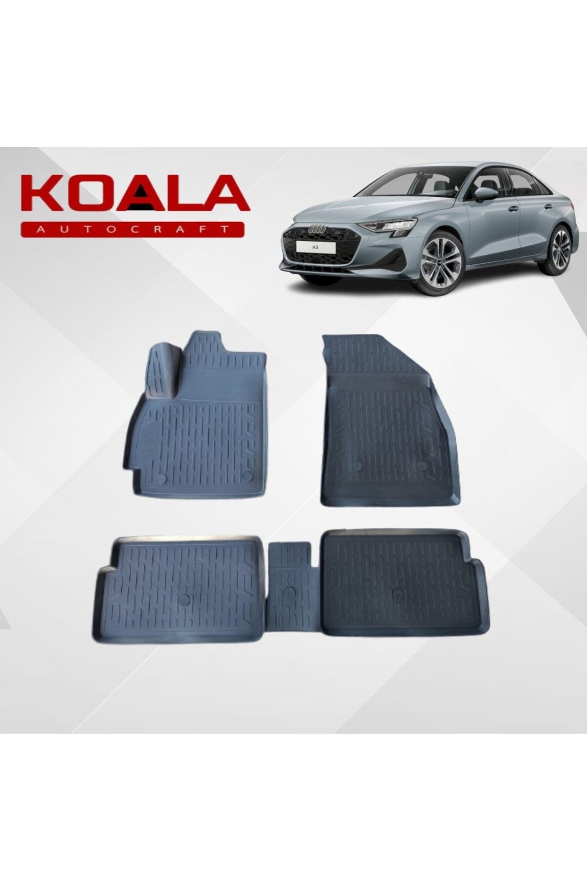 KoalaOtoTekstil AUDI A3 SEDAN E-TSI (2021+..) Ile Uyumlu - Araca Özel Paspas